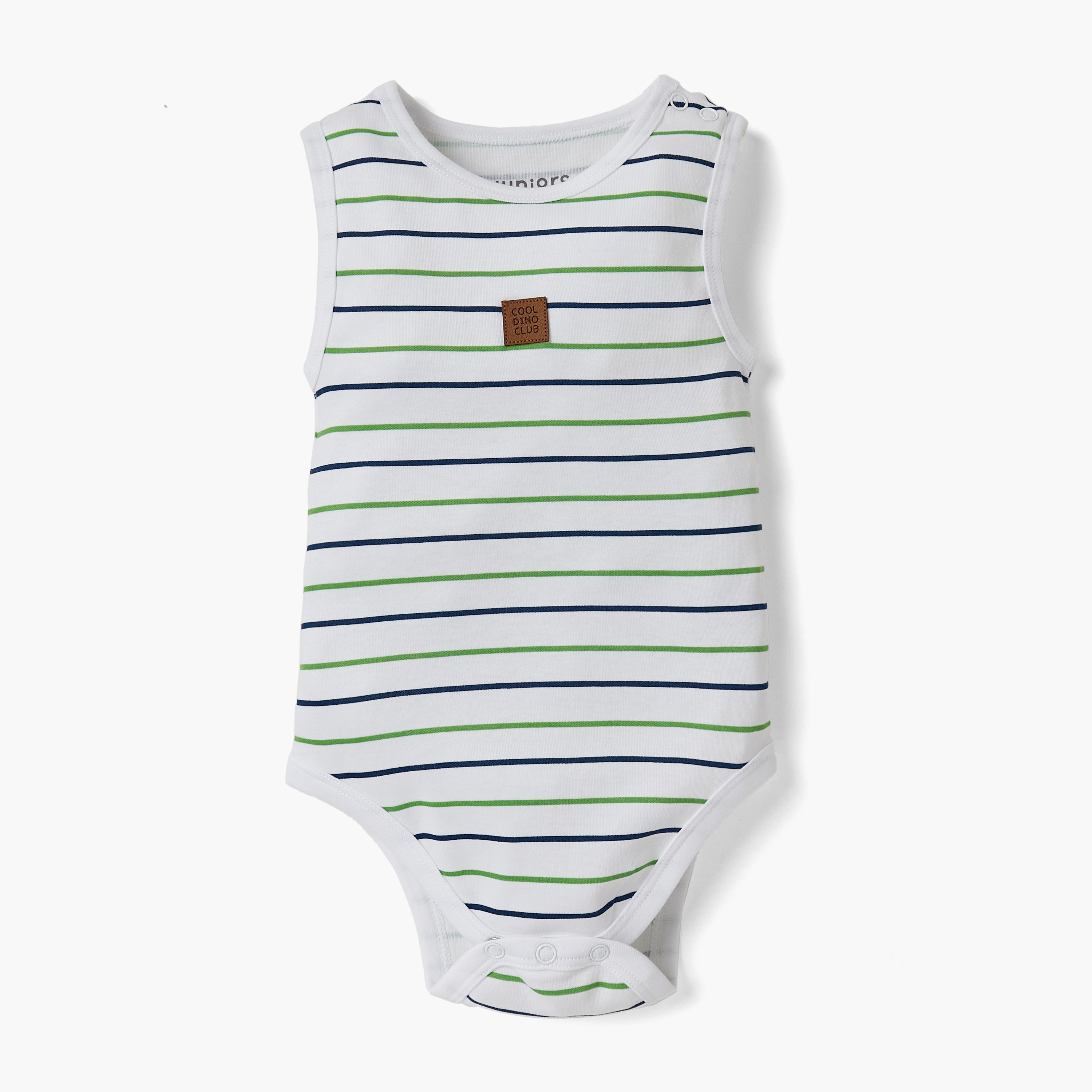 Juniors Printed Sleeveless Bodysuit - Set of 2-baby-boys-clothing-bodysuits-image-2