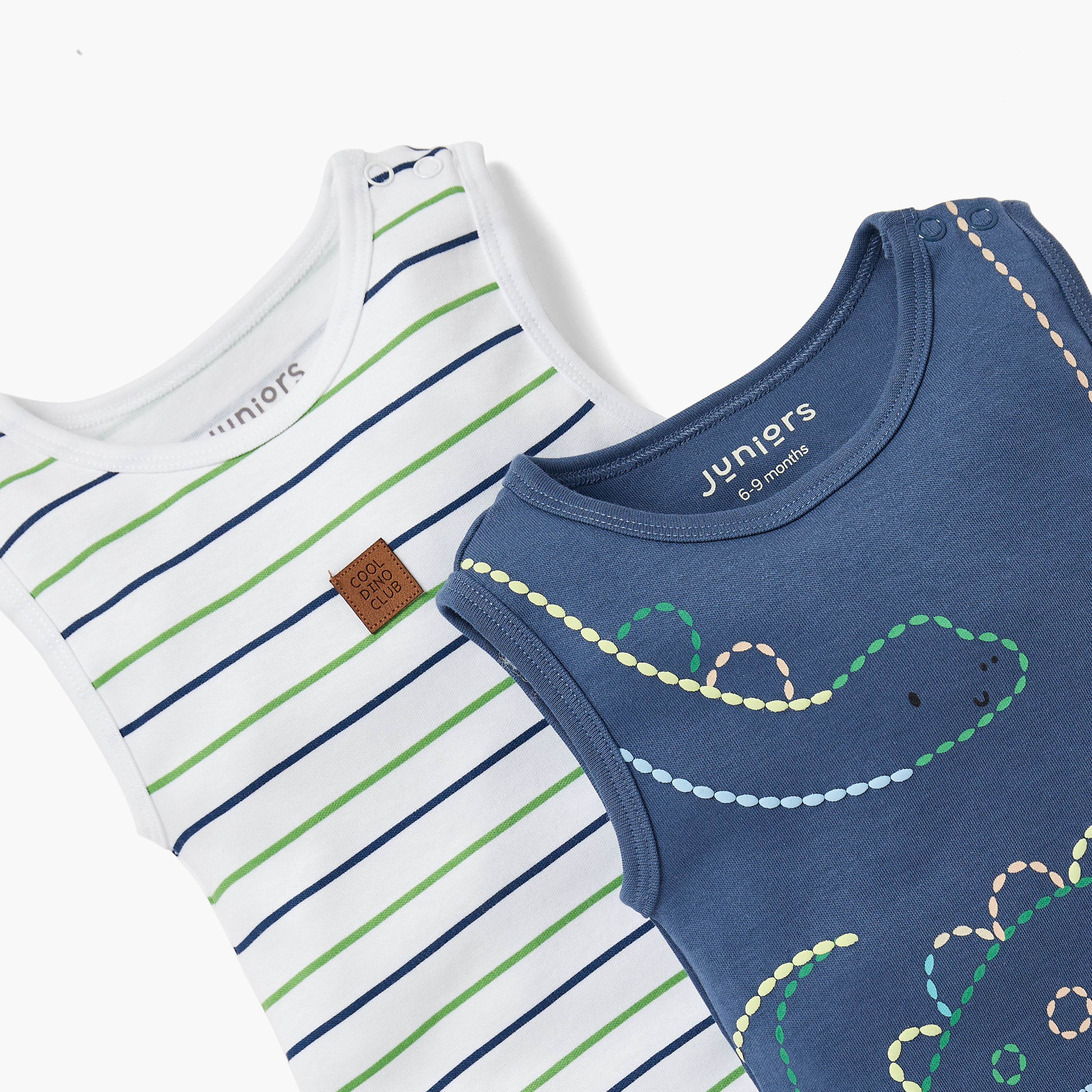 Juniors Printed Sleeveless Bodysuit - Set of 2-baby-boys-clothing-bodysuits-image-3