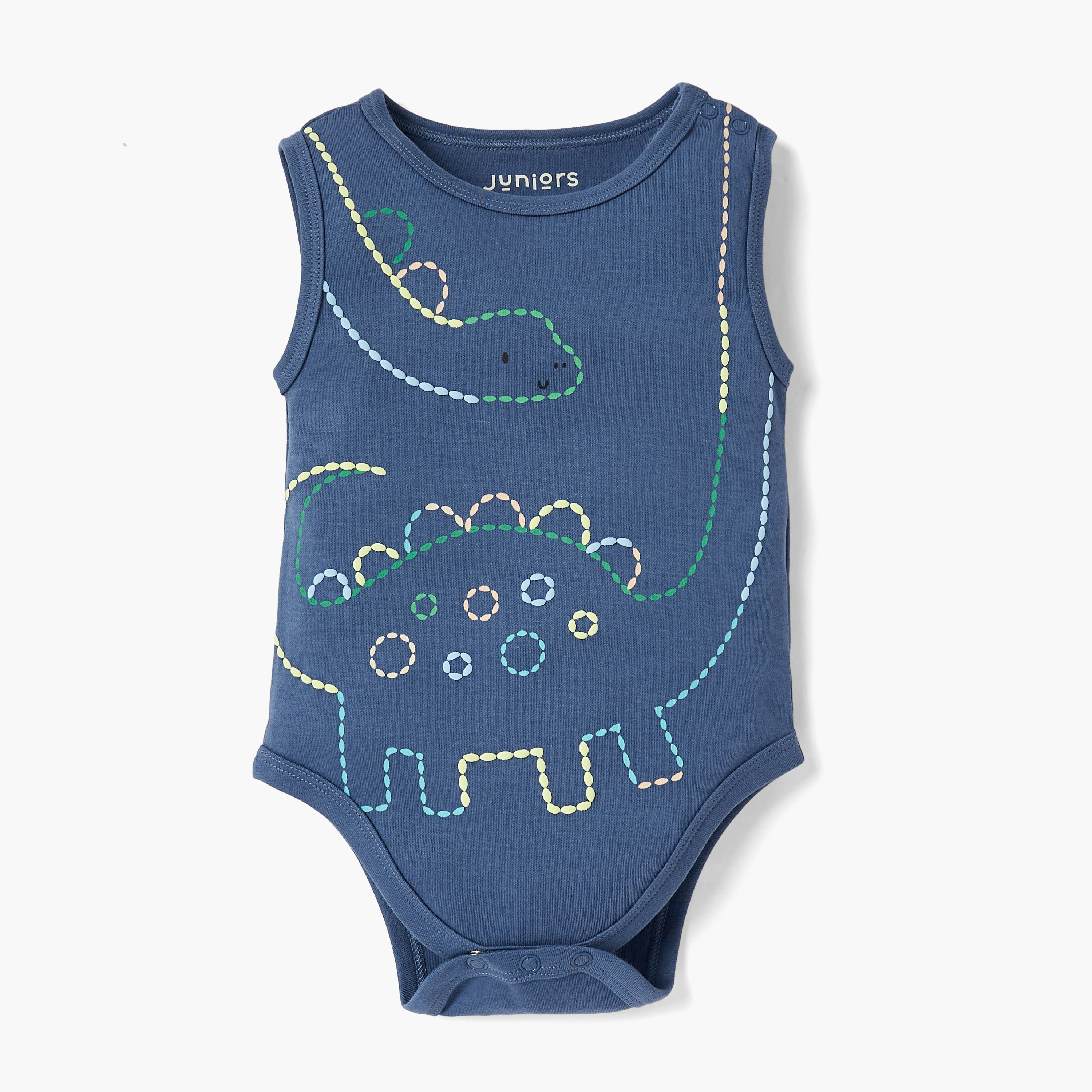 Juniors Printed Sleeveless Bodysuit - Set of 2-baby-boys-clothing-bodysuits-image-5