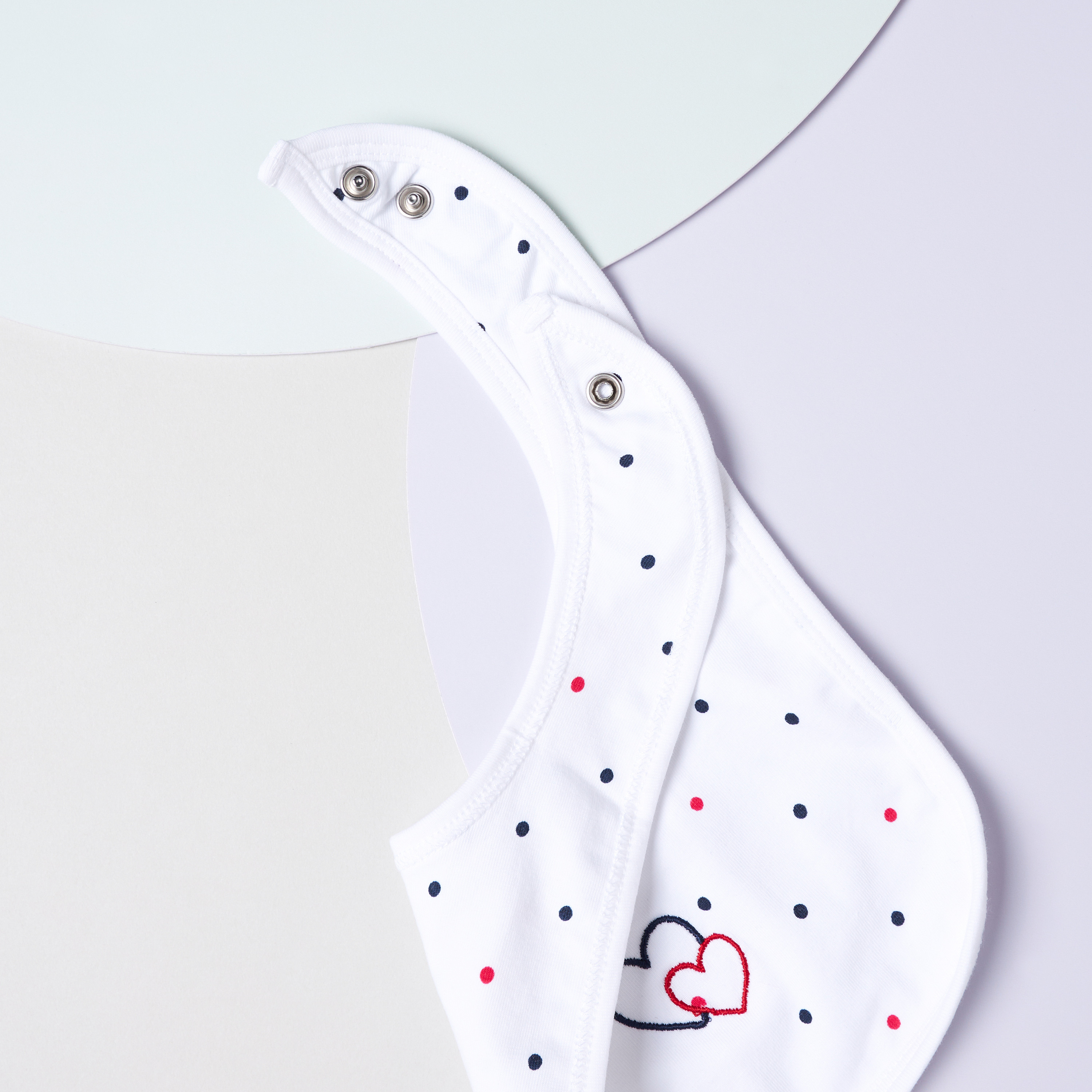 Juniors All-Over Polka Dot Print Bib with Snap Button Closure-baby-feeding-bibs-image-4