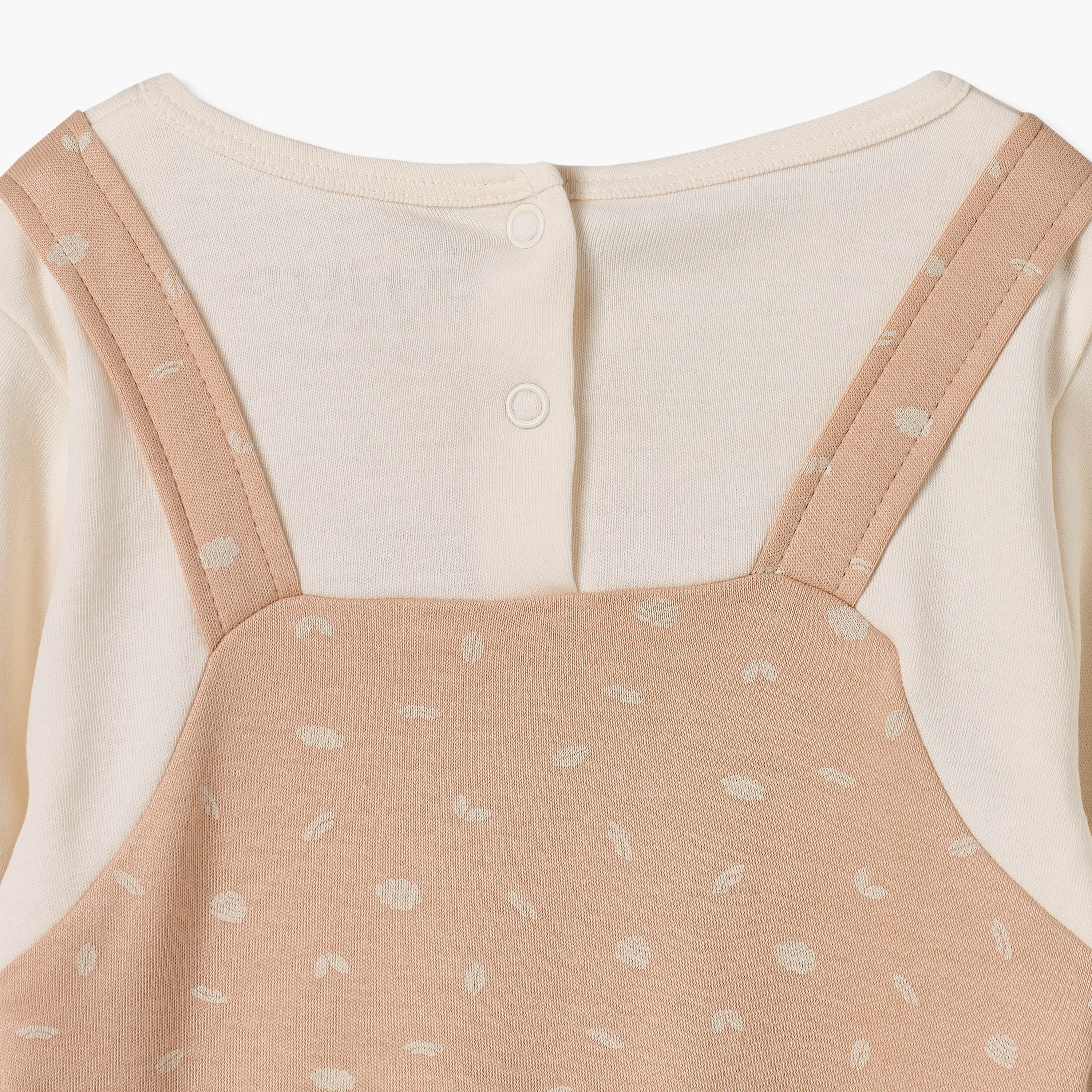 بدلة نوم قطن بياقة مستديرة وأكمام طويلة بطبعة أوراق شجر من جونيورز-baby-boys-clothing-nightwear-sleepsuits-image-5