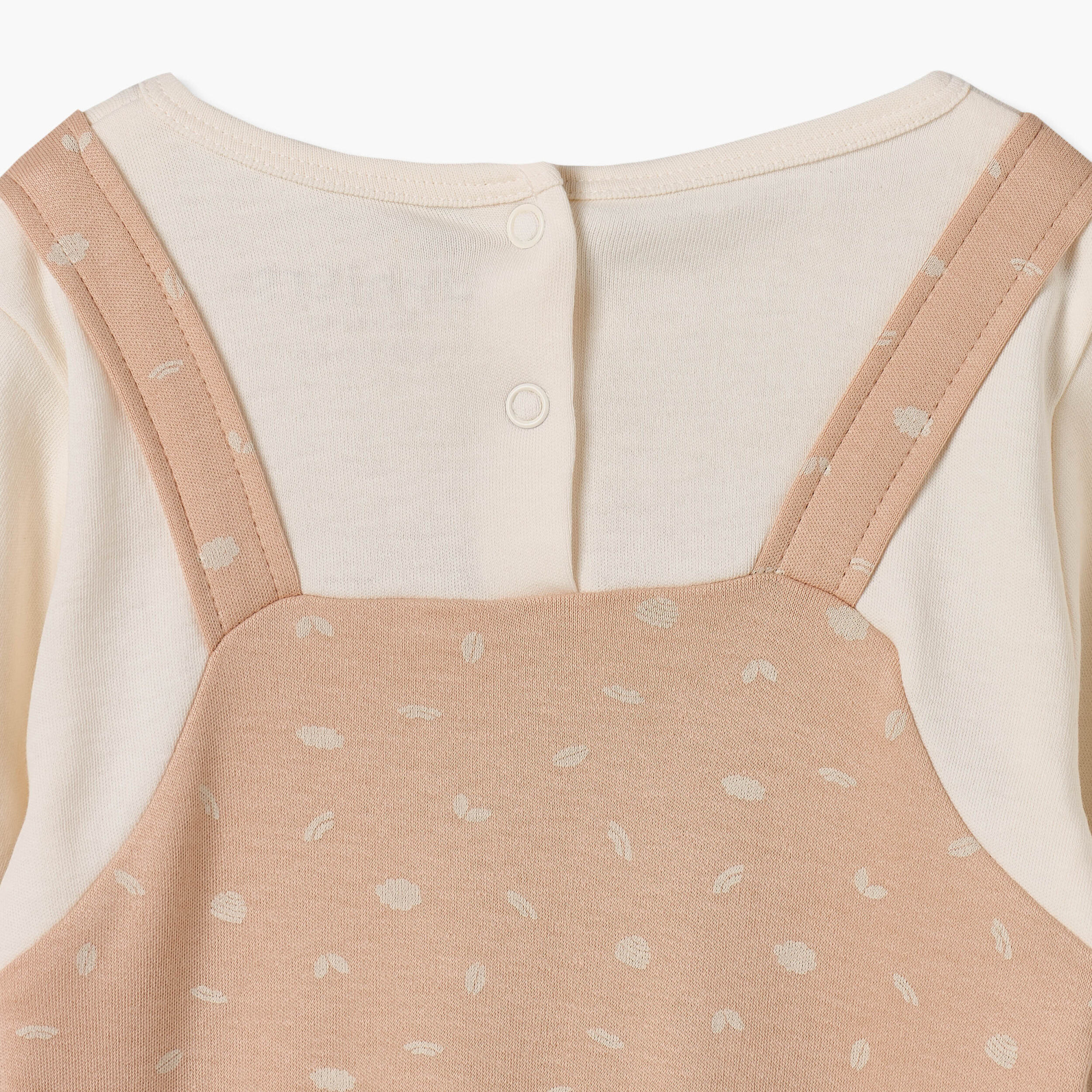 بدلة نوم قطن بياقة مستديرة وأكمام طويلة بطبعة أوراق شجر من جونيورز-baby-boys-clothing-nightwear-sleepsuits-image-6