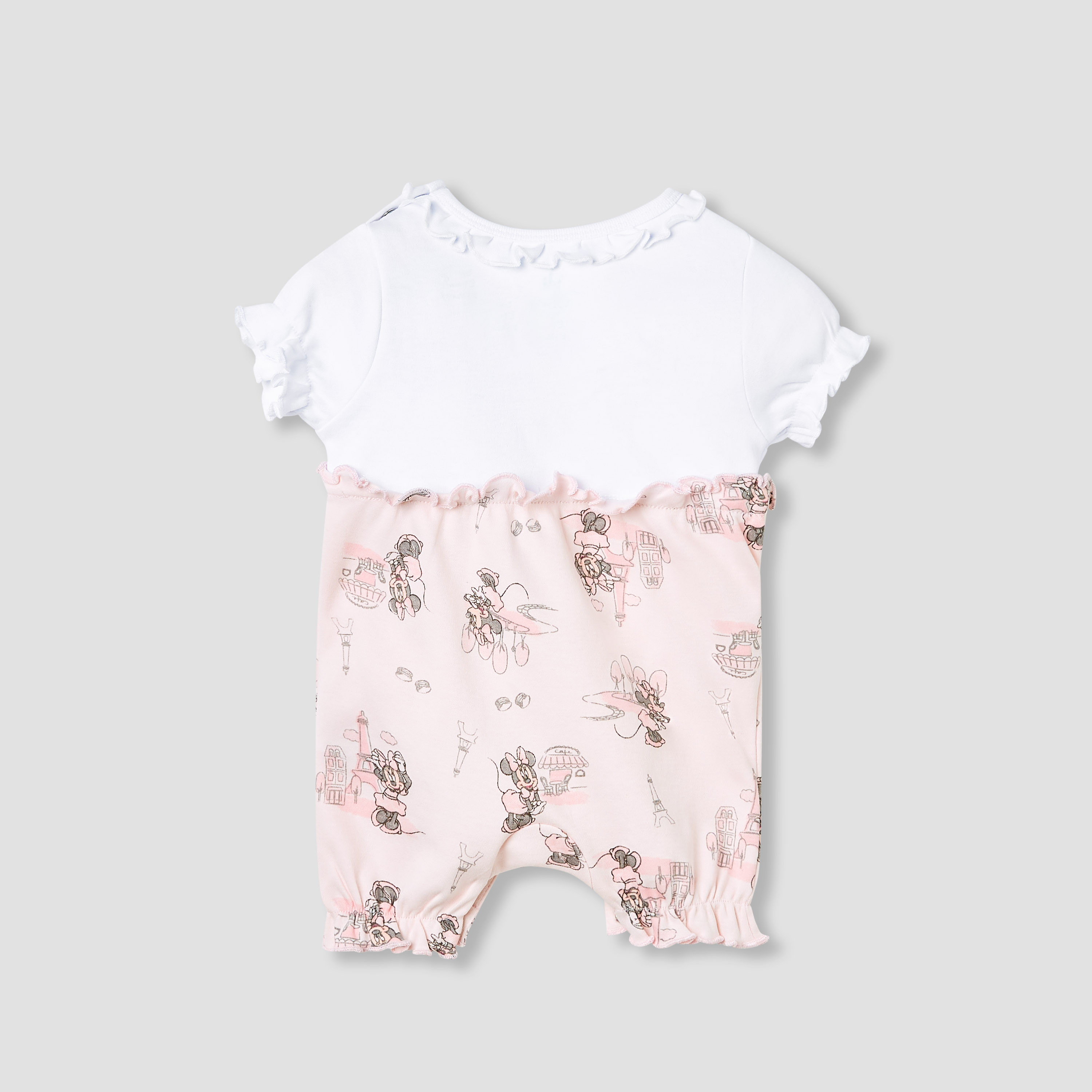 Disney Minnie Mouse Print Romper with Puff Sleeves-baby-girls-clothing-rompers-image-2