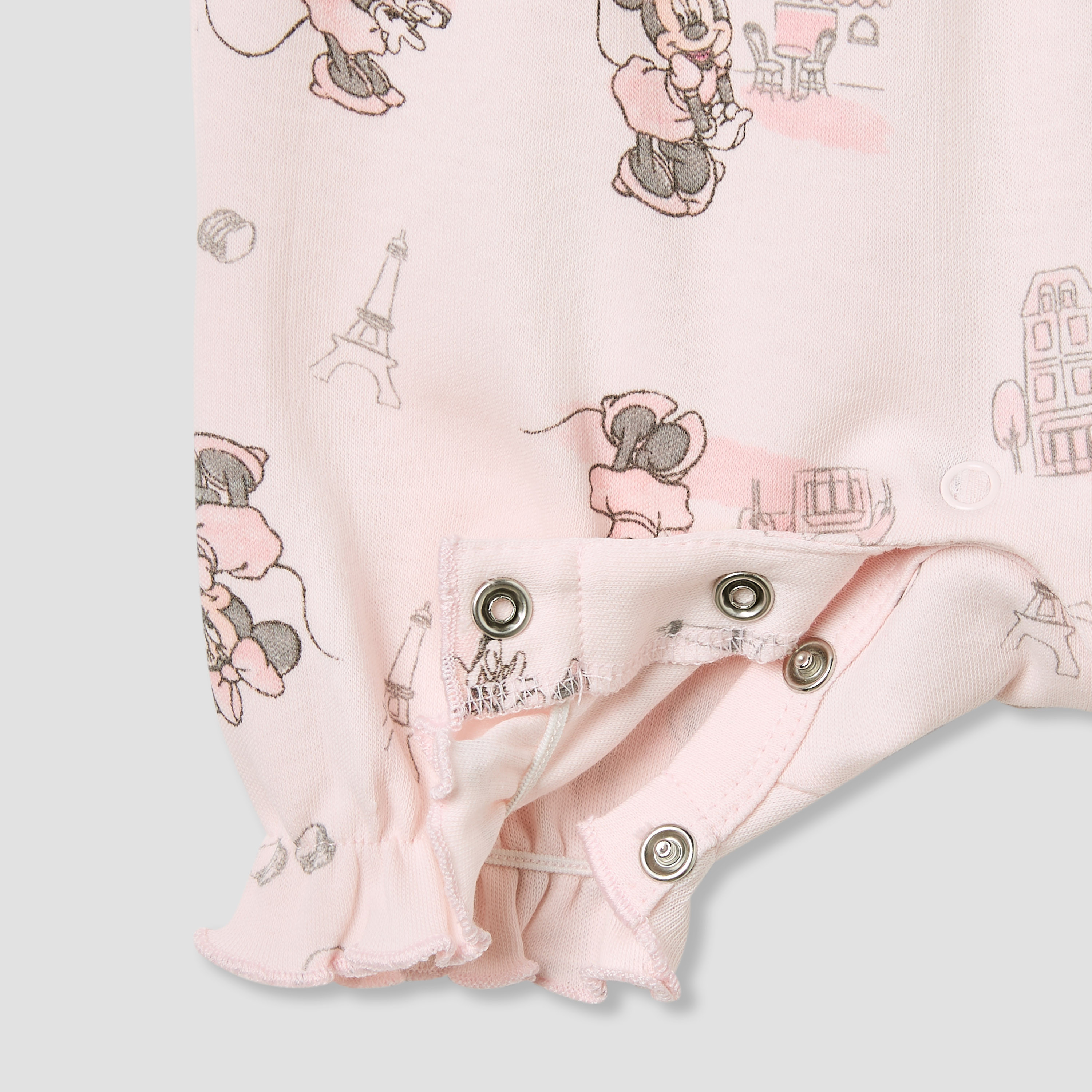 Disney Minnie Mouse Print Romper with Puff Sleeves-baby-girls-clothing-rompers-image-4