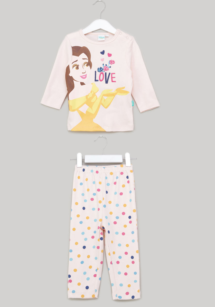 Princess Printed T-shirt and Pyjama Set-Pyjama Sets-image-0
