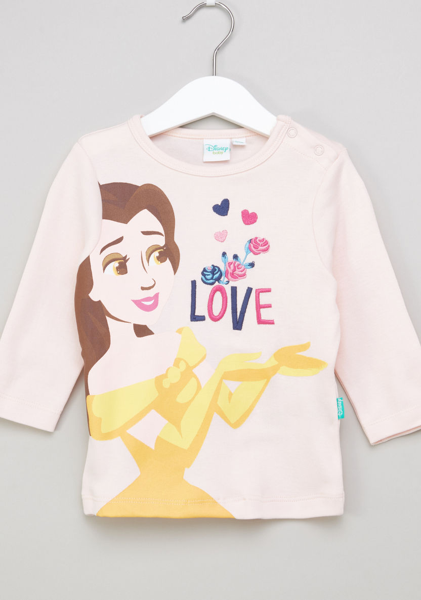 Princess Printed T-shirt and Pyjama Set-Pyjama Sets-image-1