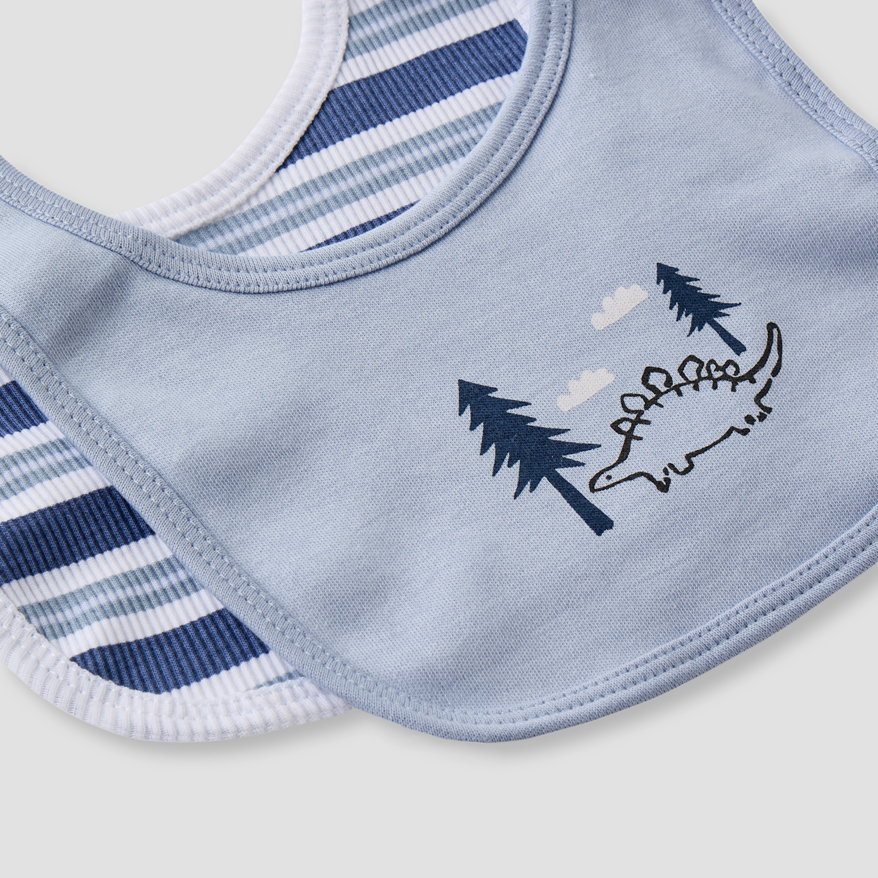 Pack of 2 Juniors Baby Bib with Snap Button Closure-baby-feeding-bibs-image-5
