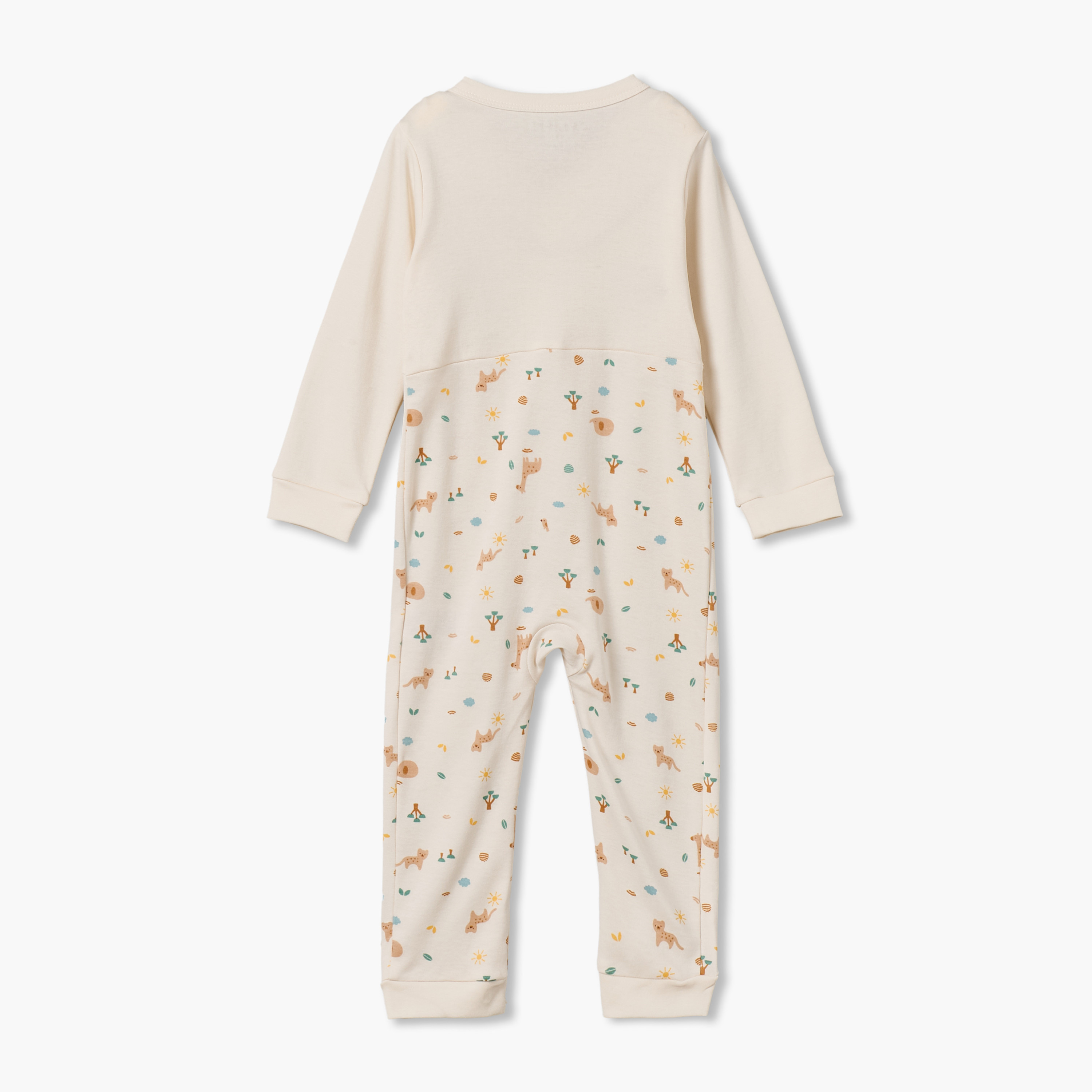 بدلة نوم قطن بياقة V وأكمام طويلة وطبعات من جونيورز-baby-boys-clothing-nightwear-sleepsuits-image-3