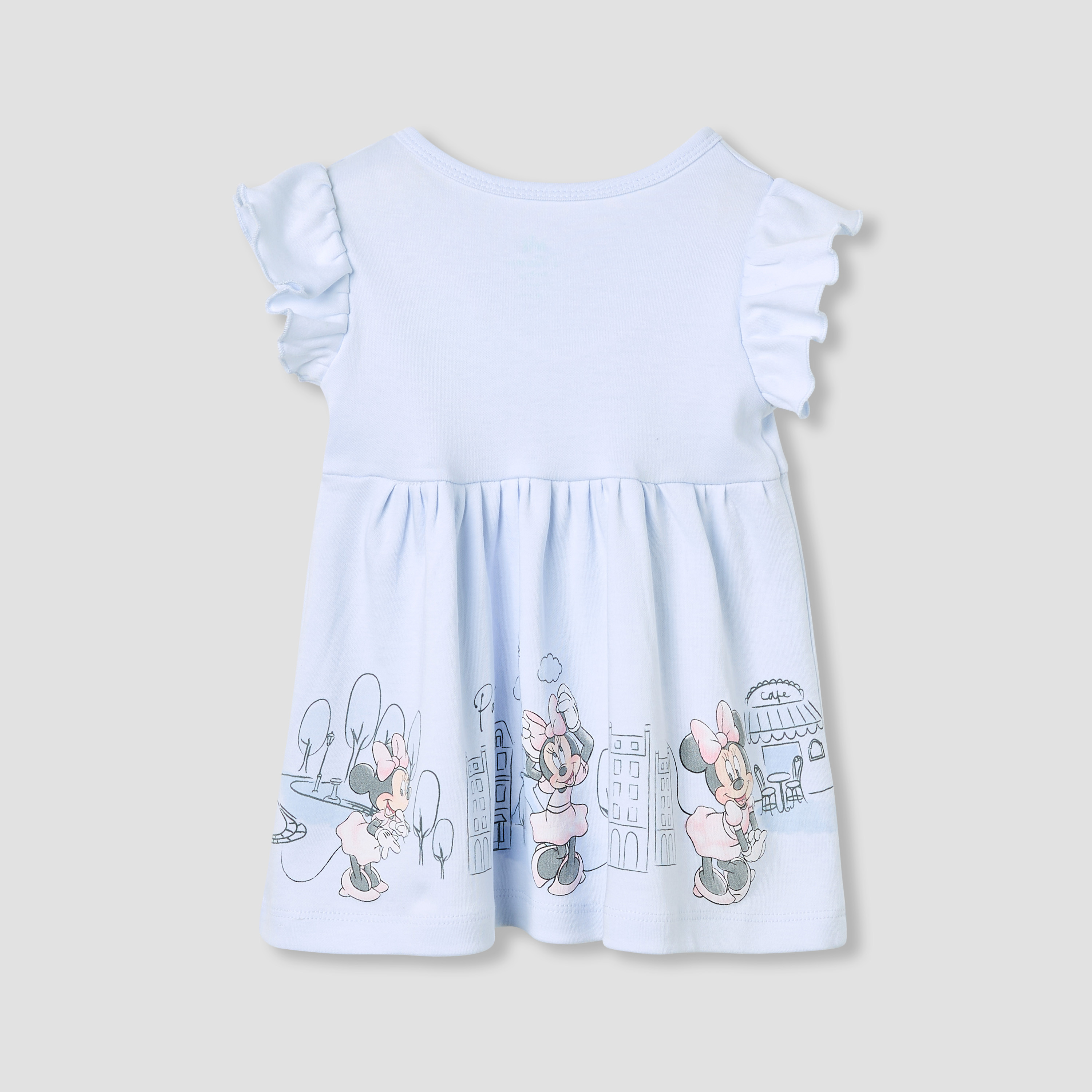 Disney Minnie Mouse Print Cap Sleeves Dress-baby-girls-clothing-dressesandjumpsuits-image-2