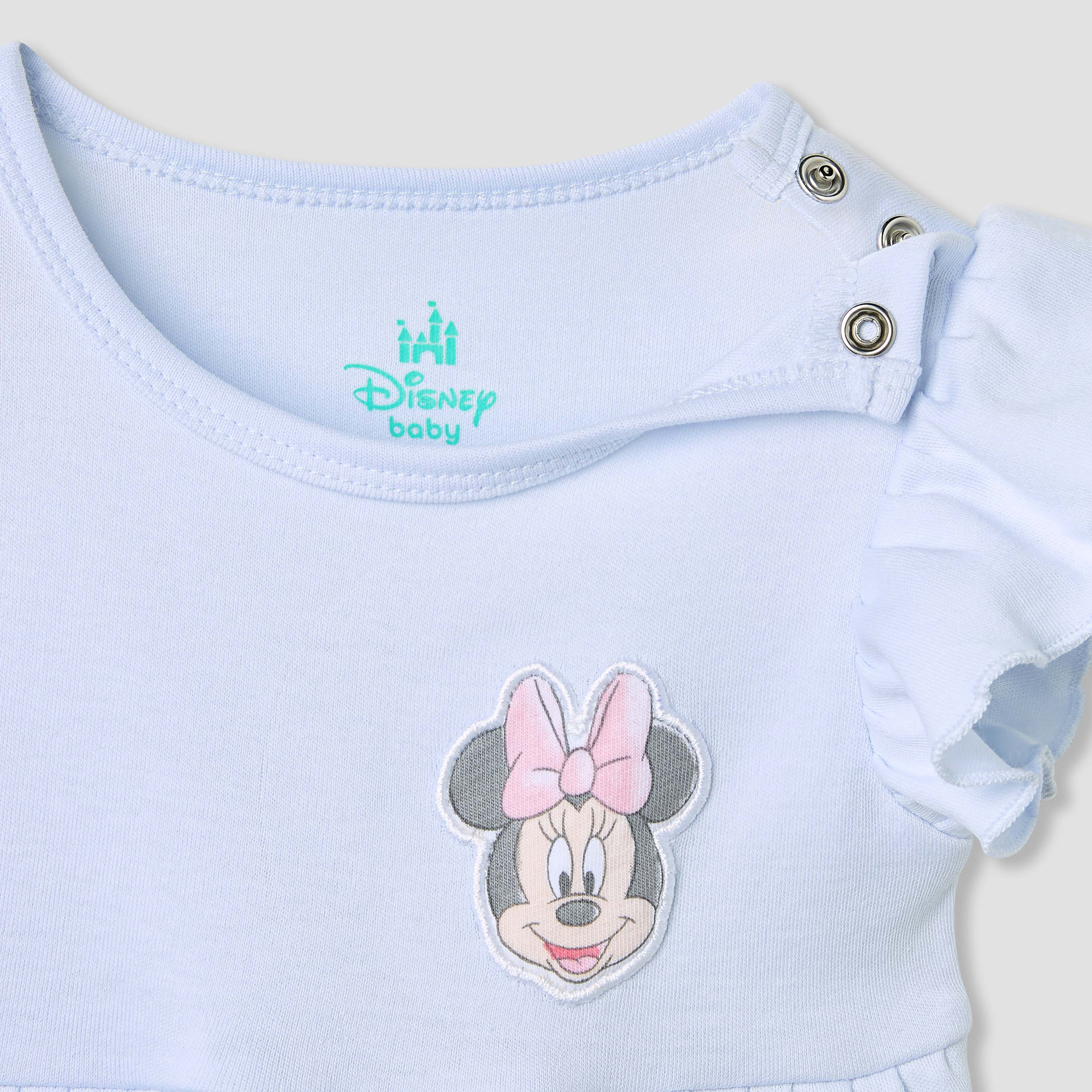 Disney Minnie Mouse Print Cap Sleeves Dress-baby-girls-clothing-dressesandjumpsuits-image-3