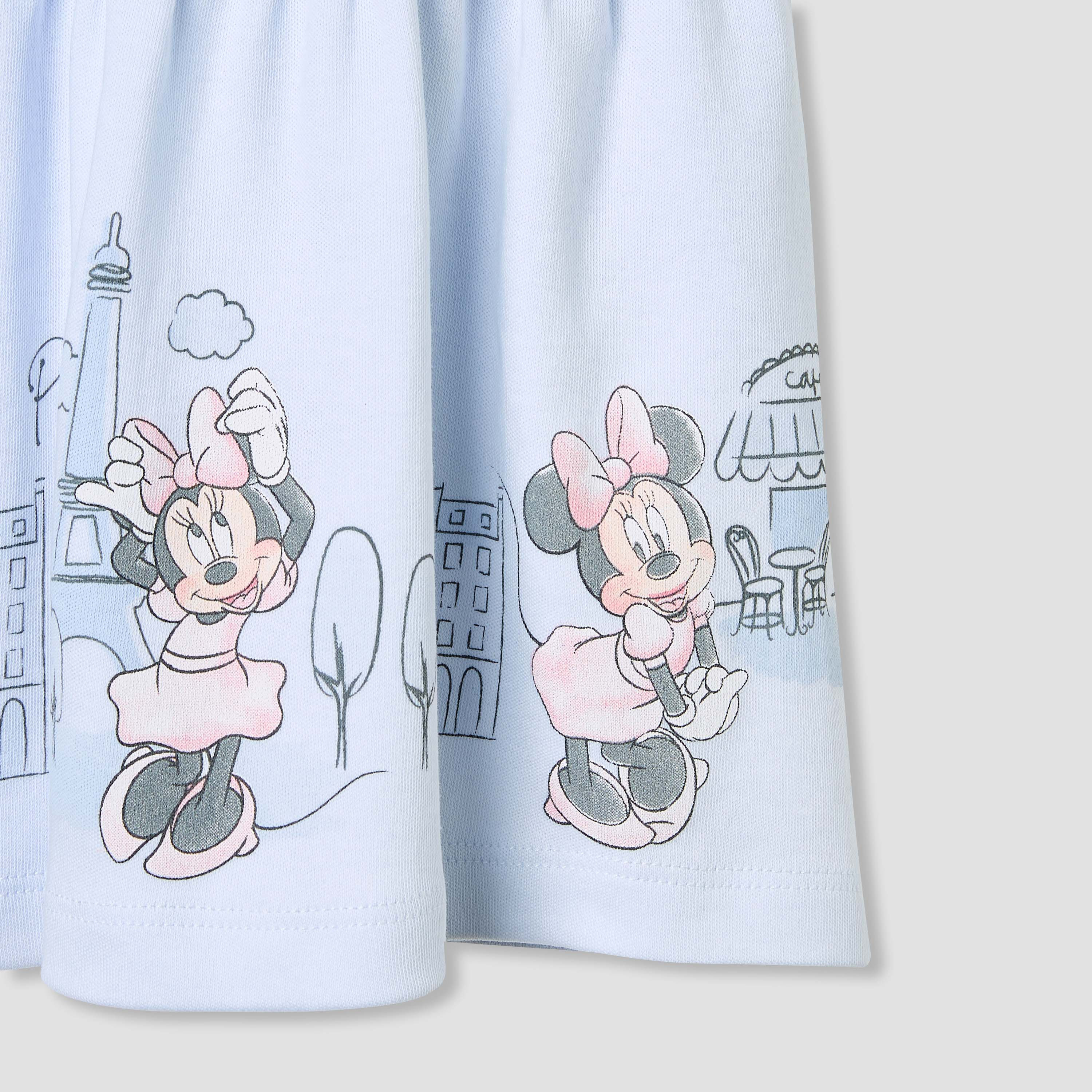 Disney Minnie Mouse Print Cap Sleeves Dress-baby-girls-clothing-dressesandjumpsuits-image-4