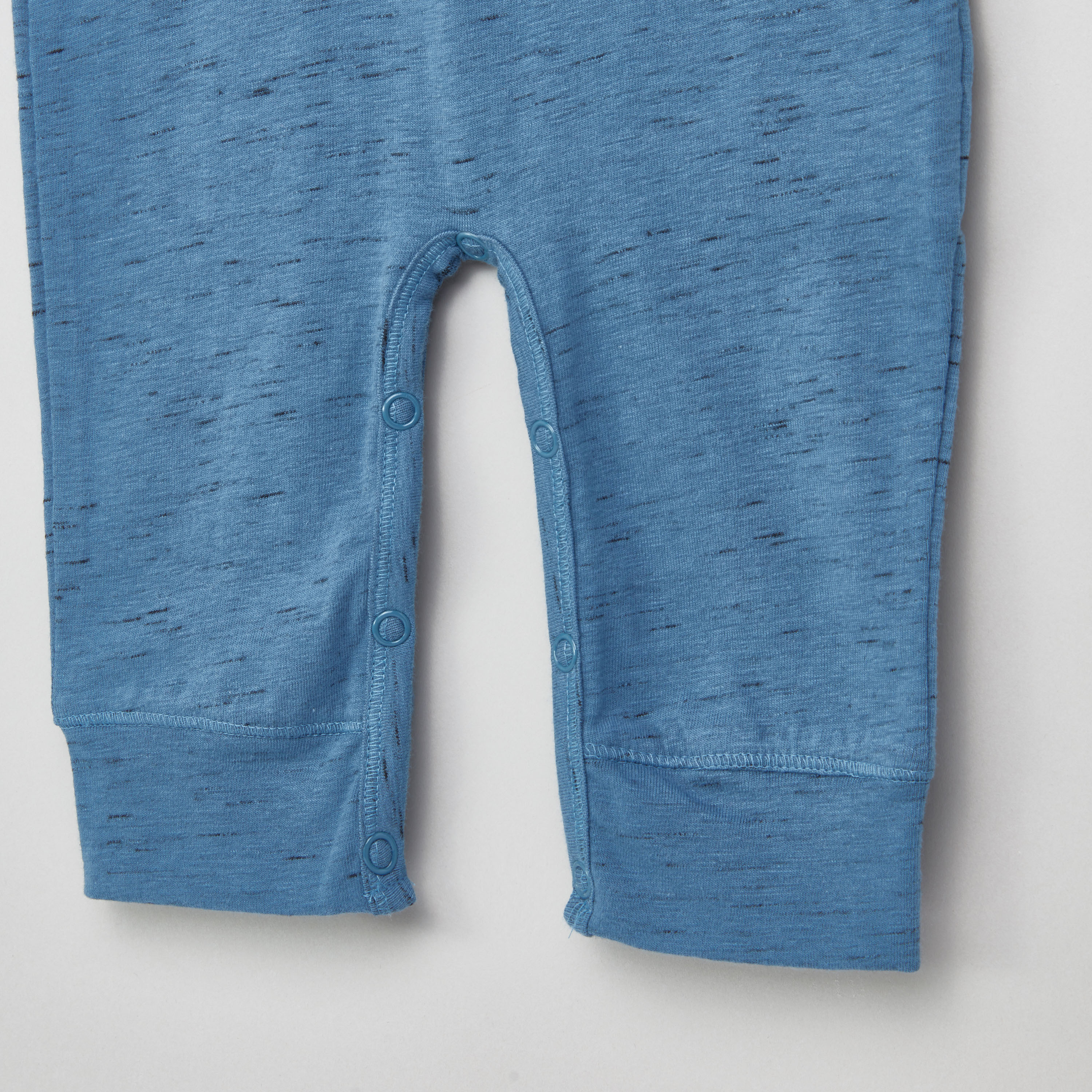 Juniors Textured Round Neck Sleepsuit with Long Sleeves-boys-clothing-nightwear-image-4