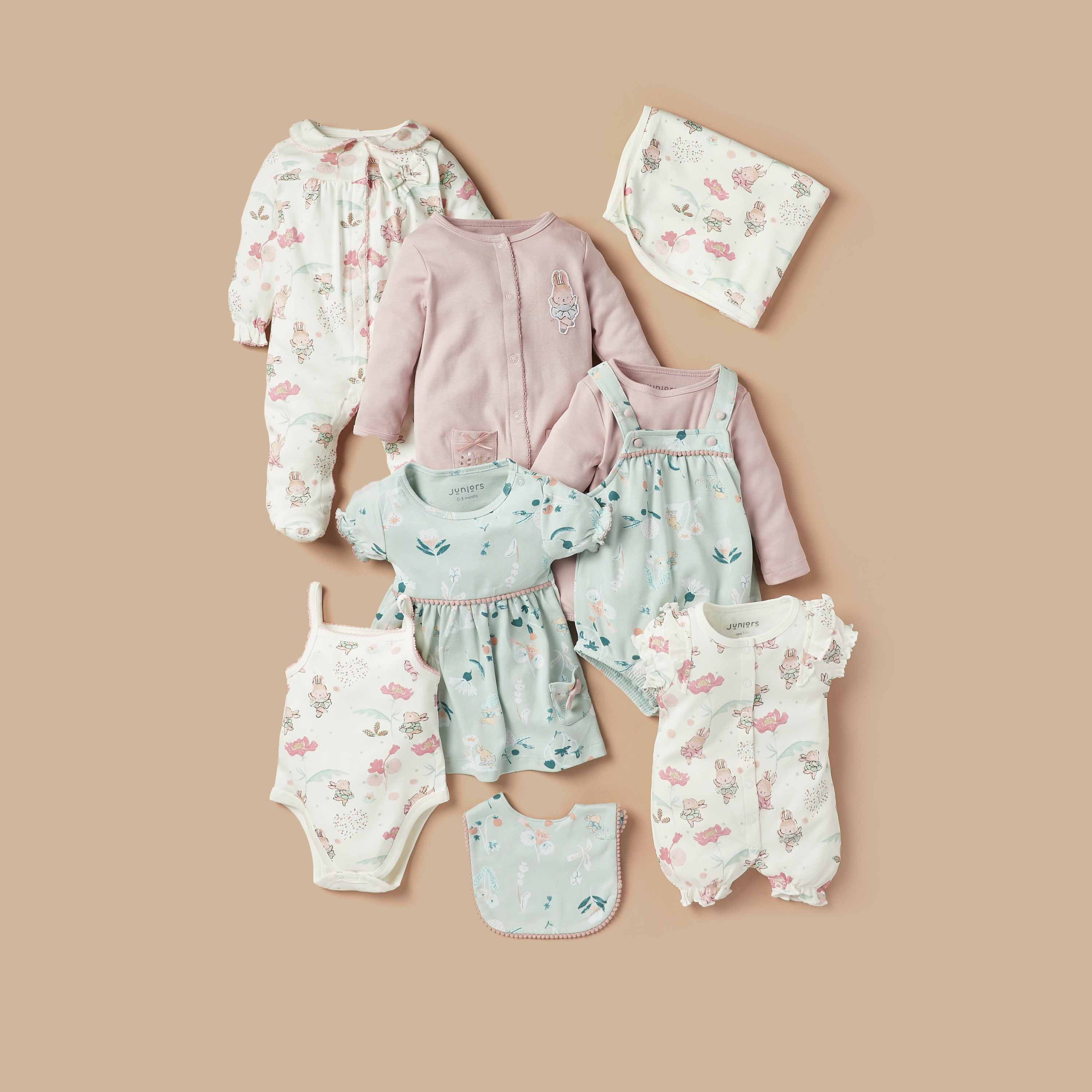 Juniors All-Over Floral Print Closed Feet Sleepsuit-baby-girls-clothing-nightwear-sleepsuits-image-5