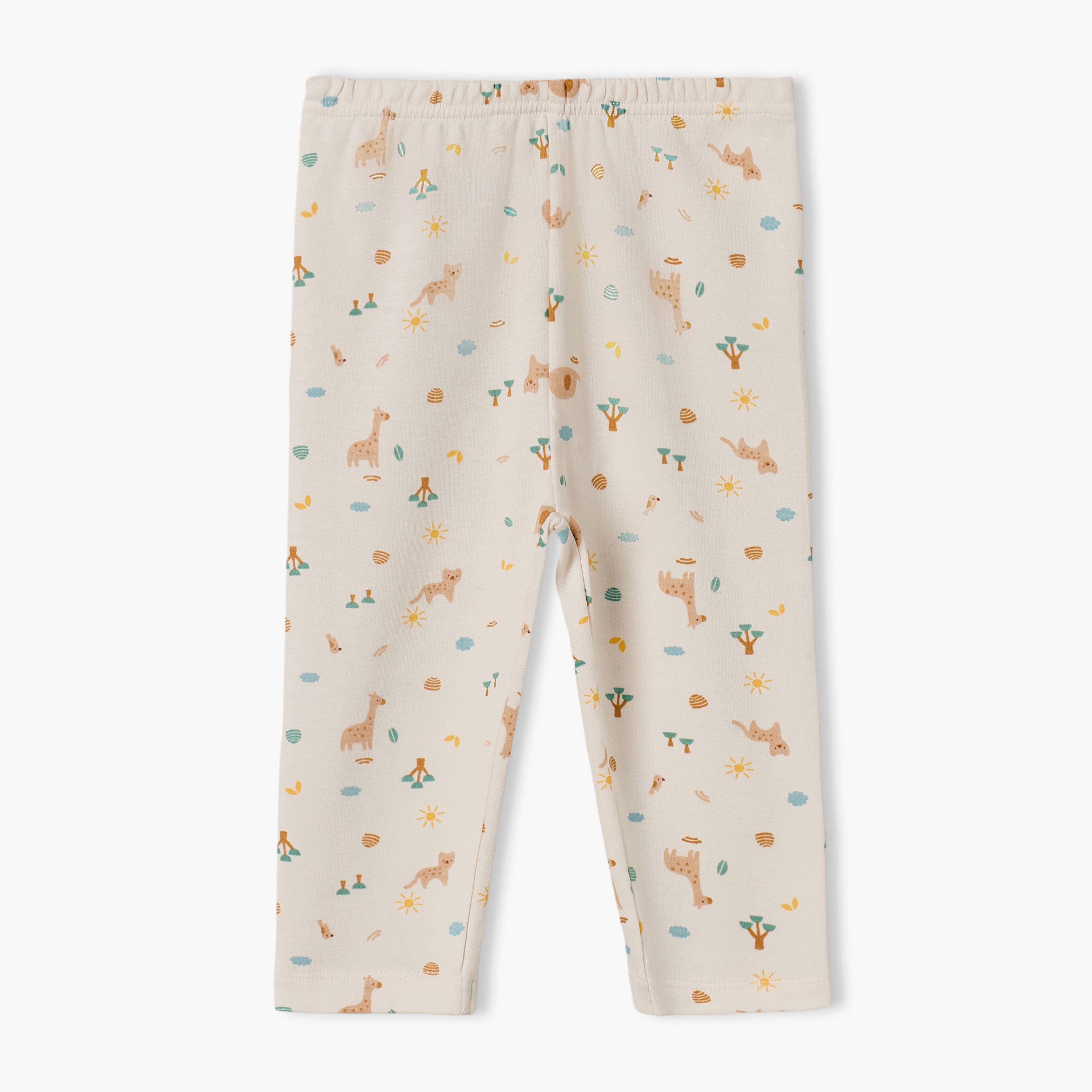 Juniors Cotton Collared Long Sleeves Pyjama Set with Safari Print-baby-boys-clothing-nightwear-pyjamasets-image-3