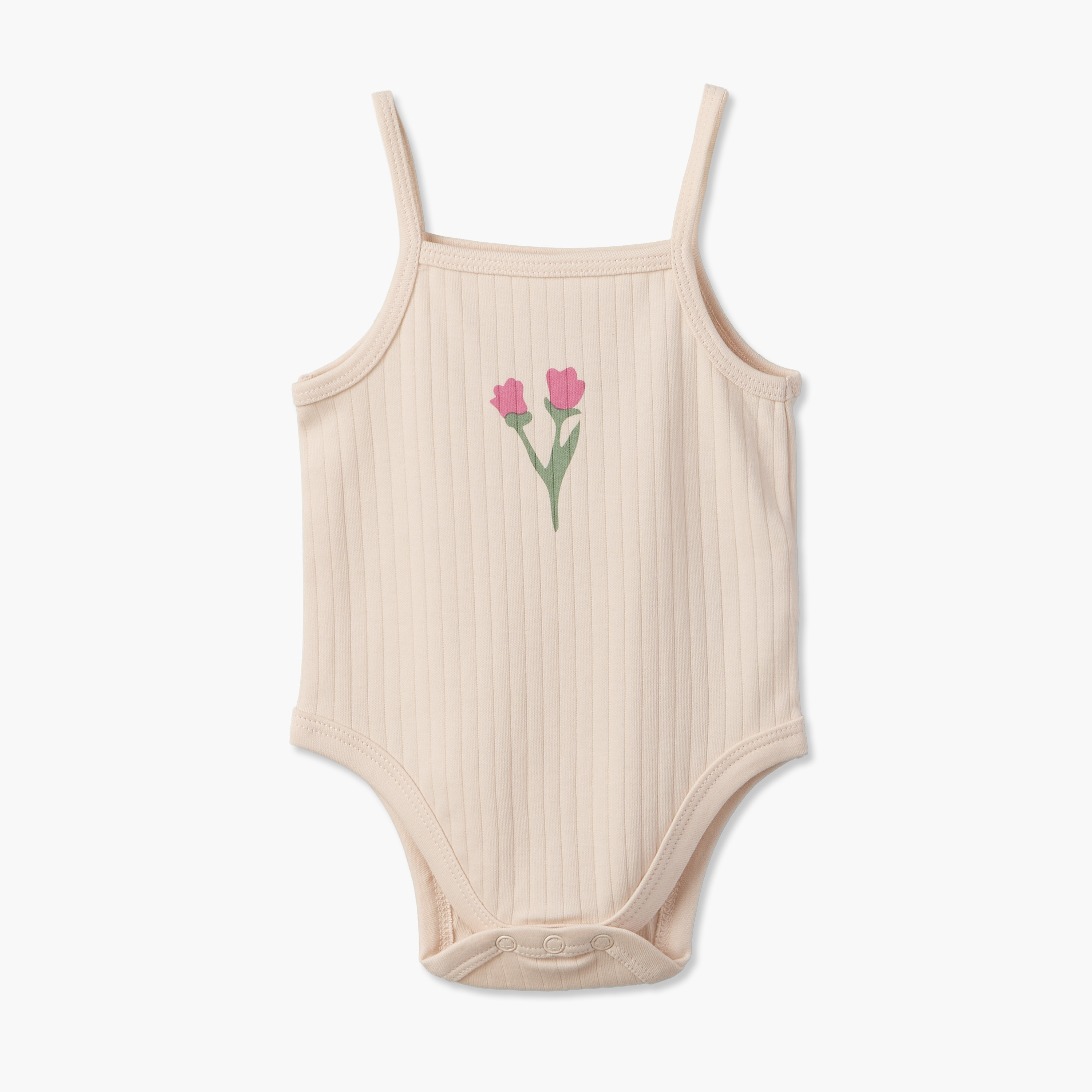 Pack of 3 Juniors Square Neck Strappy Bodysuit with Snap Button Closure-baby-girls-clothing-bodysuits-image-3