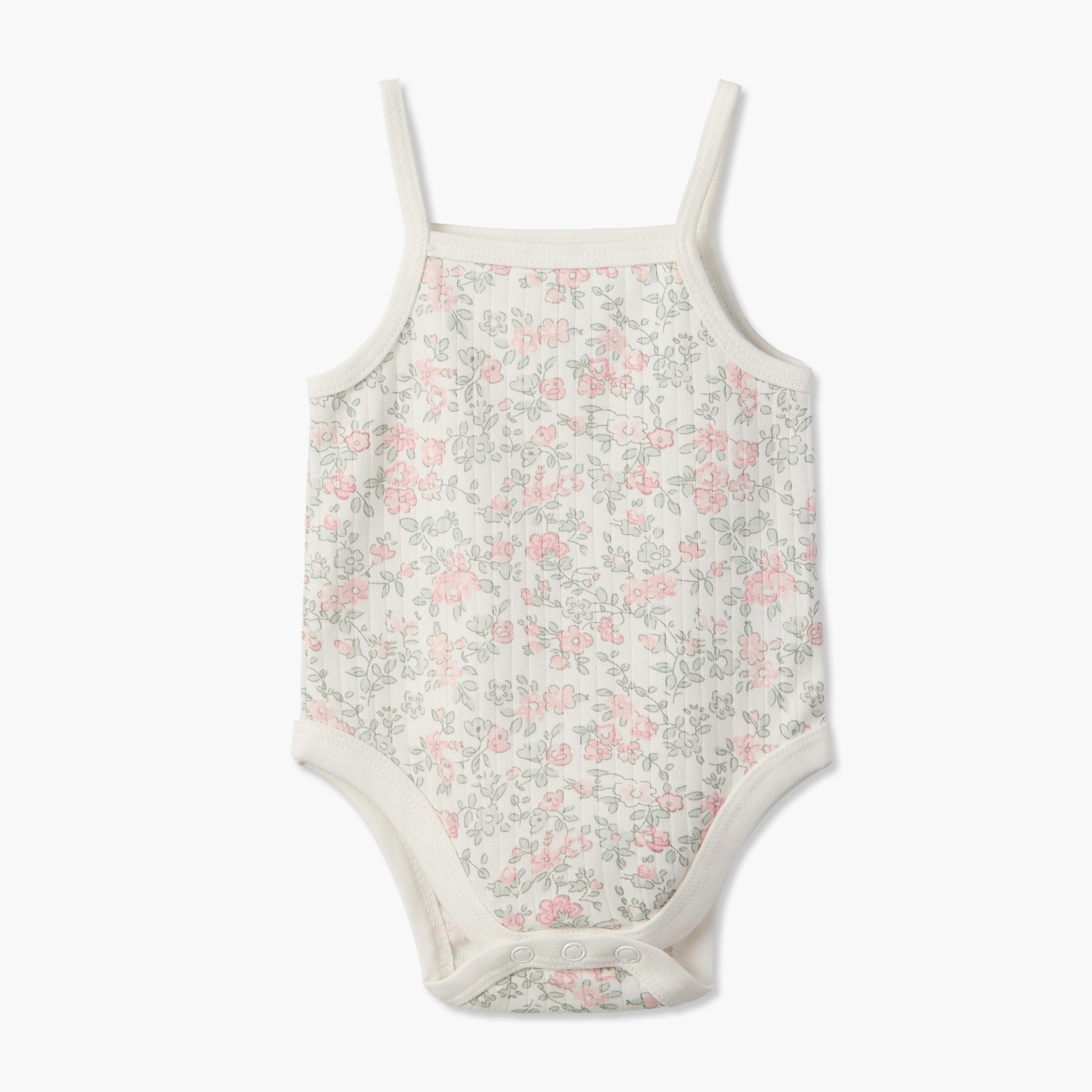 Pack of 3 Juniors Square Neck Strappy Bodysuit with Snap Button Closure-baby-girls-clothing-bodysuits-image-4