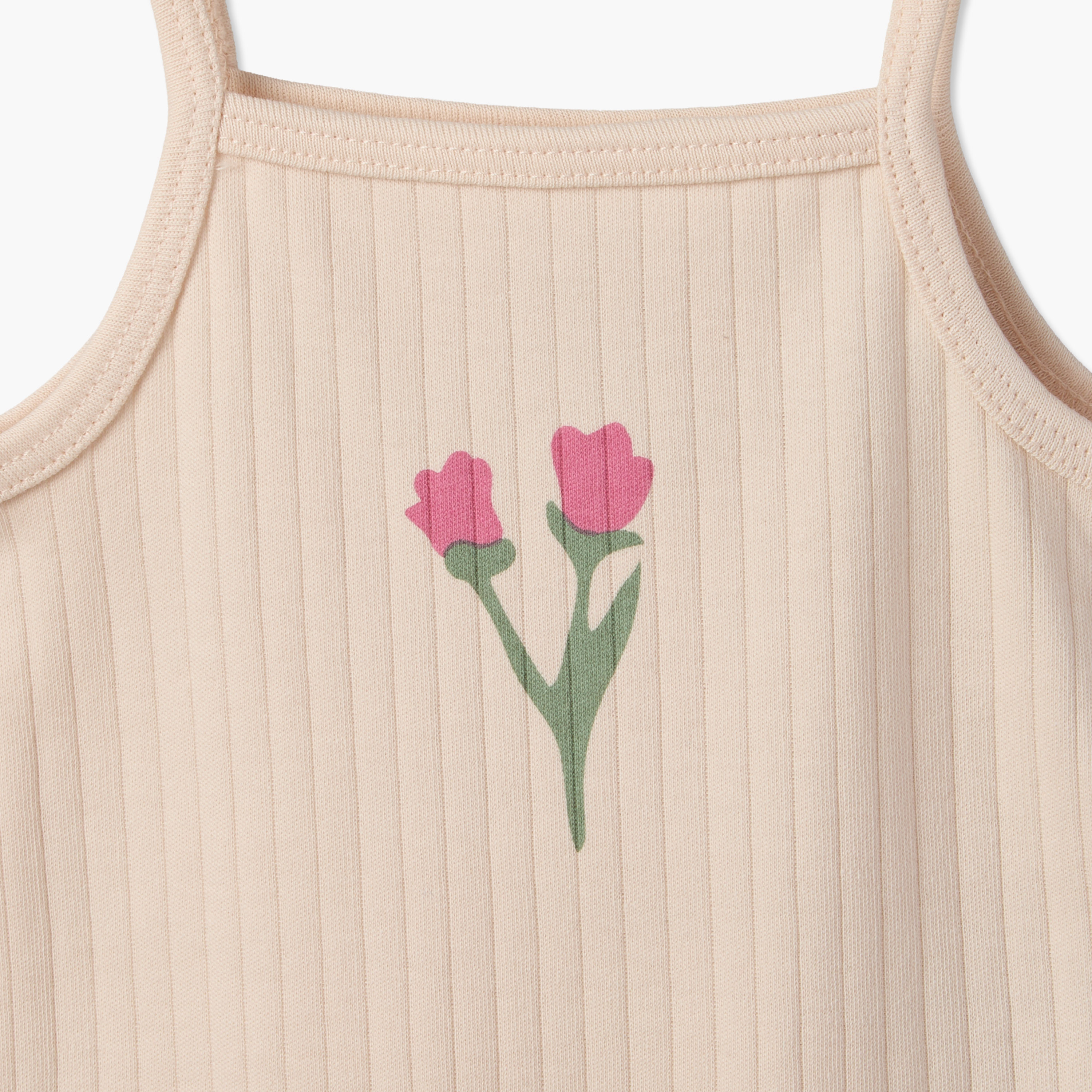 Pack of 3 Juniors Square Neck Strappy Bodysuit with Snap Button Closure-baby-girls-clothing-bodysuits-image-7