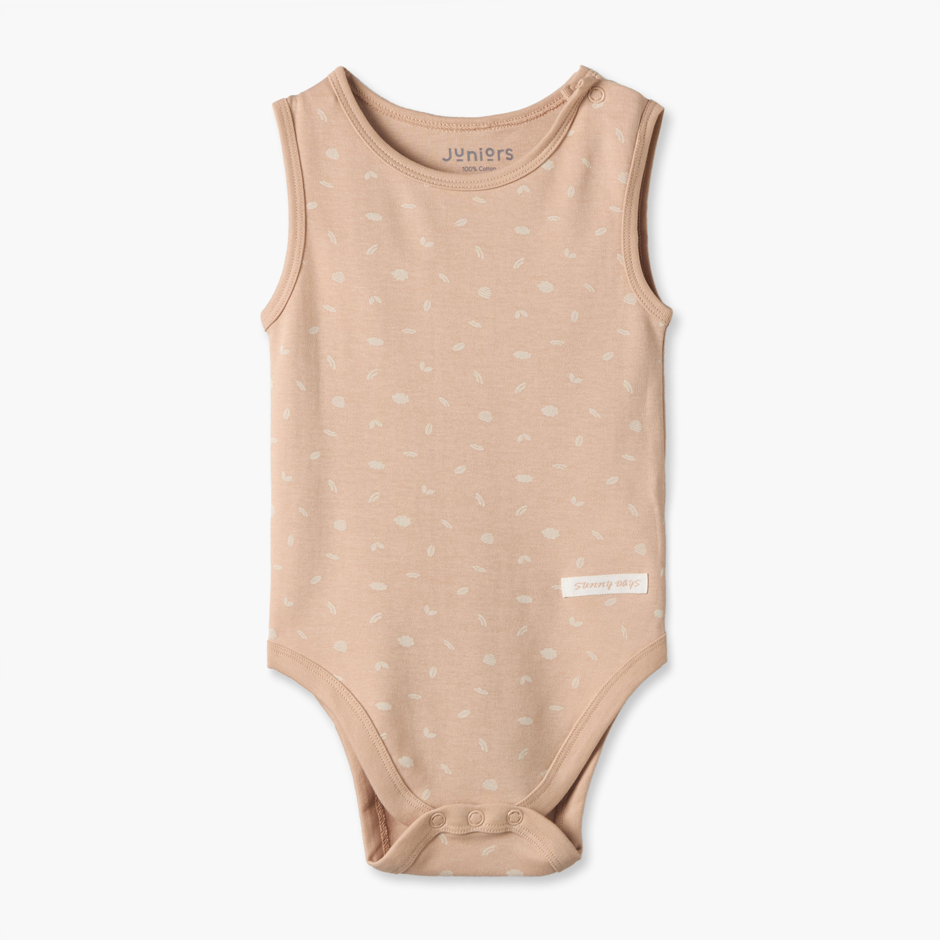 Pack of 2 Juniors Round Neck Sleeveless Bodysuit with Assorted Design-baby-boys-clothing-bodysuits-image-2