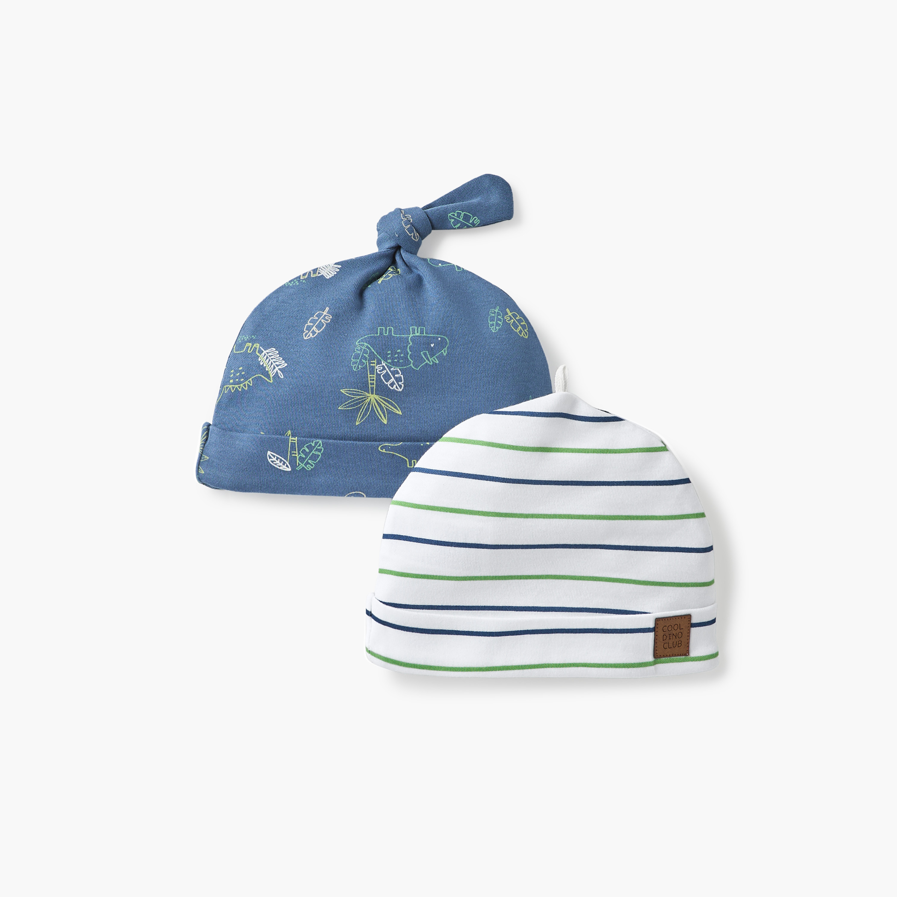 Juniors Printed Cap - Set of 2-baby-boys-accessories-caps-image-1