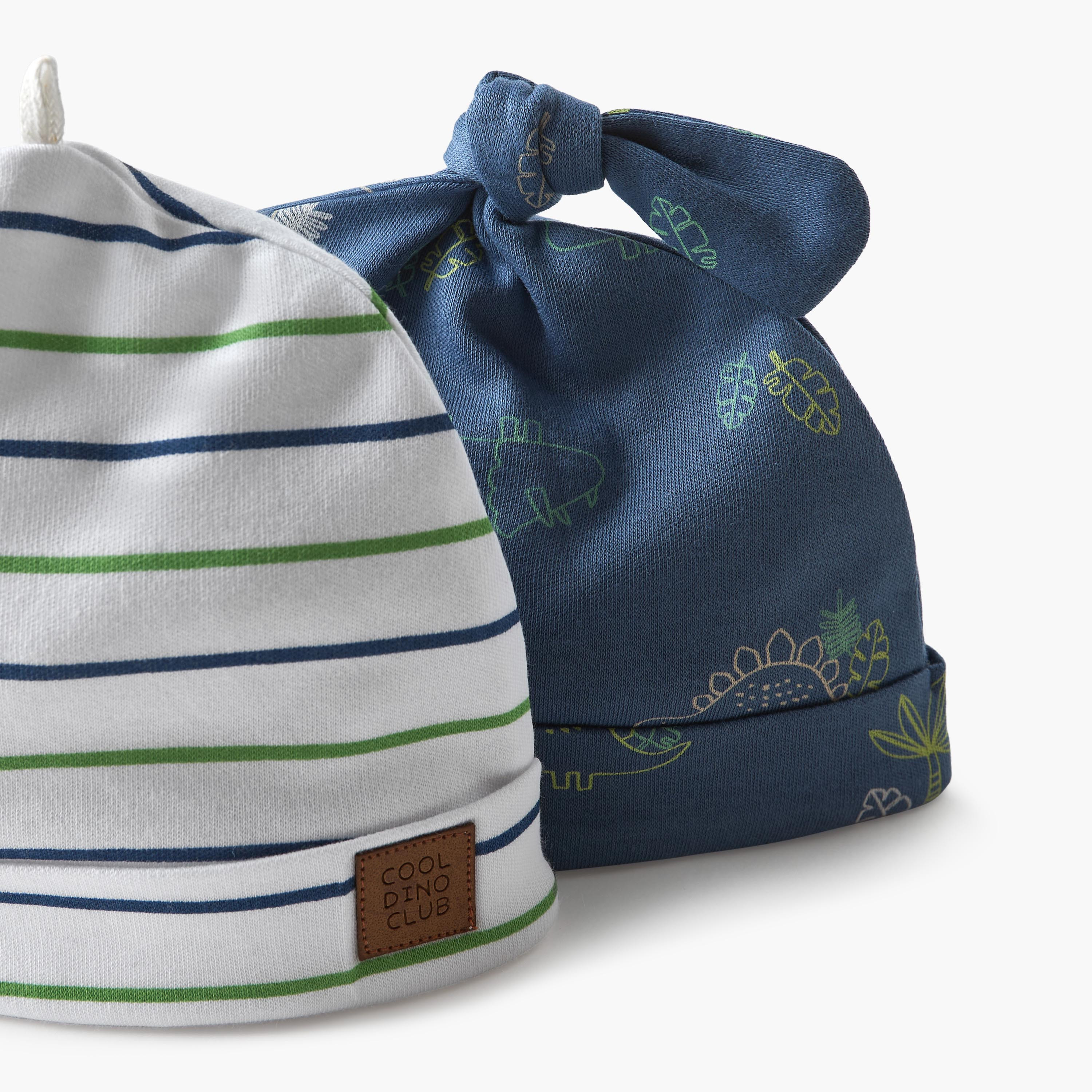 Juniors Printed Cap - Set of 2-baby-boys-accessories-caps-image-5