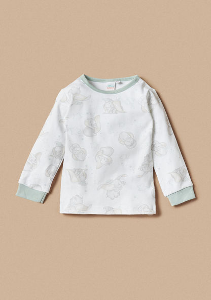 Disney Dumbo Print T-shirt and Pyjama Set-Pyjama Sets-image-1