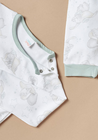 Disney Dumbo Print T-shirt and Pyjama Set-Pyjama Sets-image-3