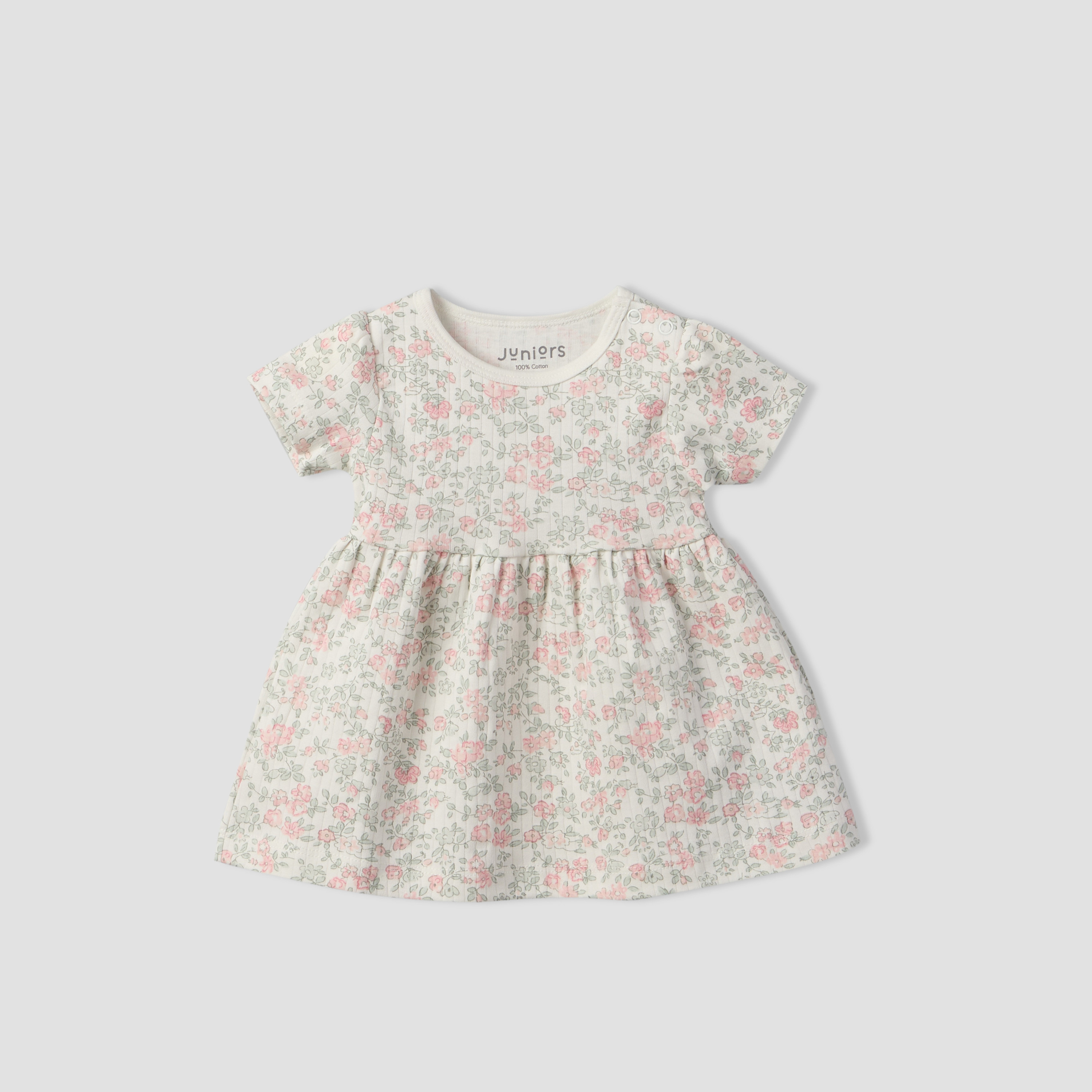 Pack of 2 Juniors Round Neck Knee Length A-line Dress with Assorted Design-baby-girls-clothing-dressesandjumpsuits-image-2