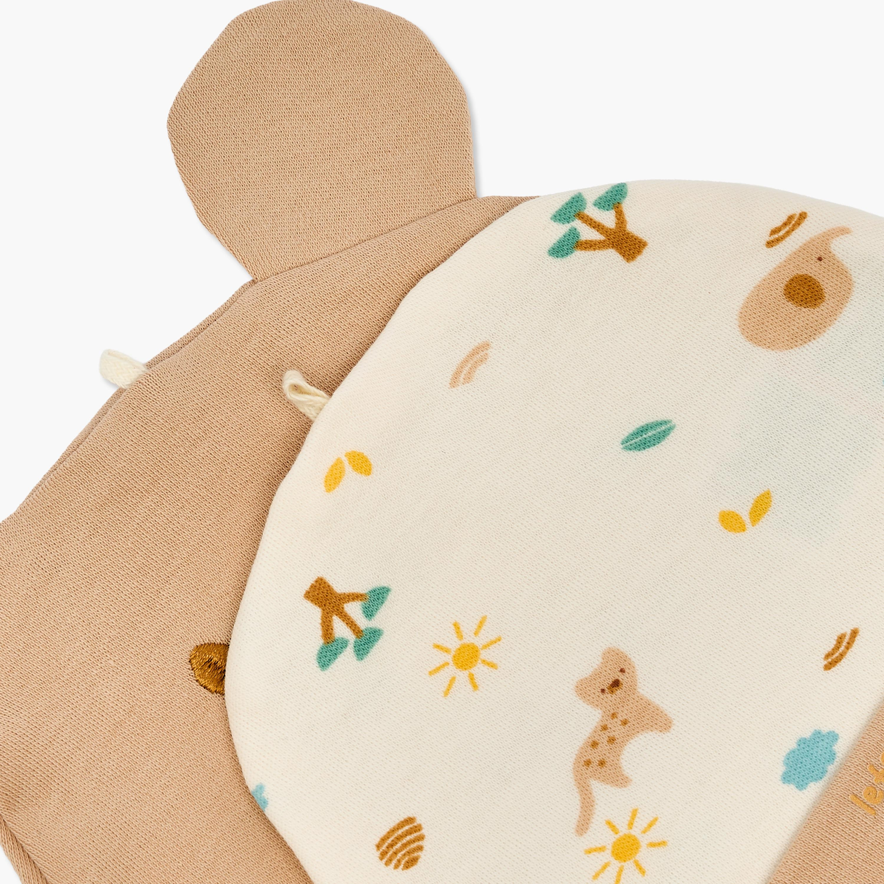Pack of 2 Juniors Cap with Animal Print-baby-boys-accessories-caps-image-6