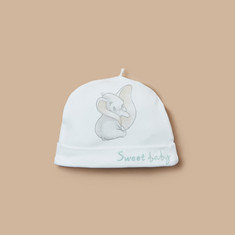 Disney Dumbo Print Beanie with Embroidery Detail