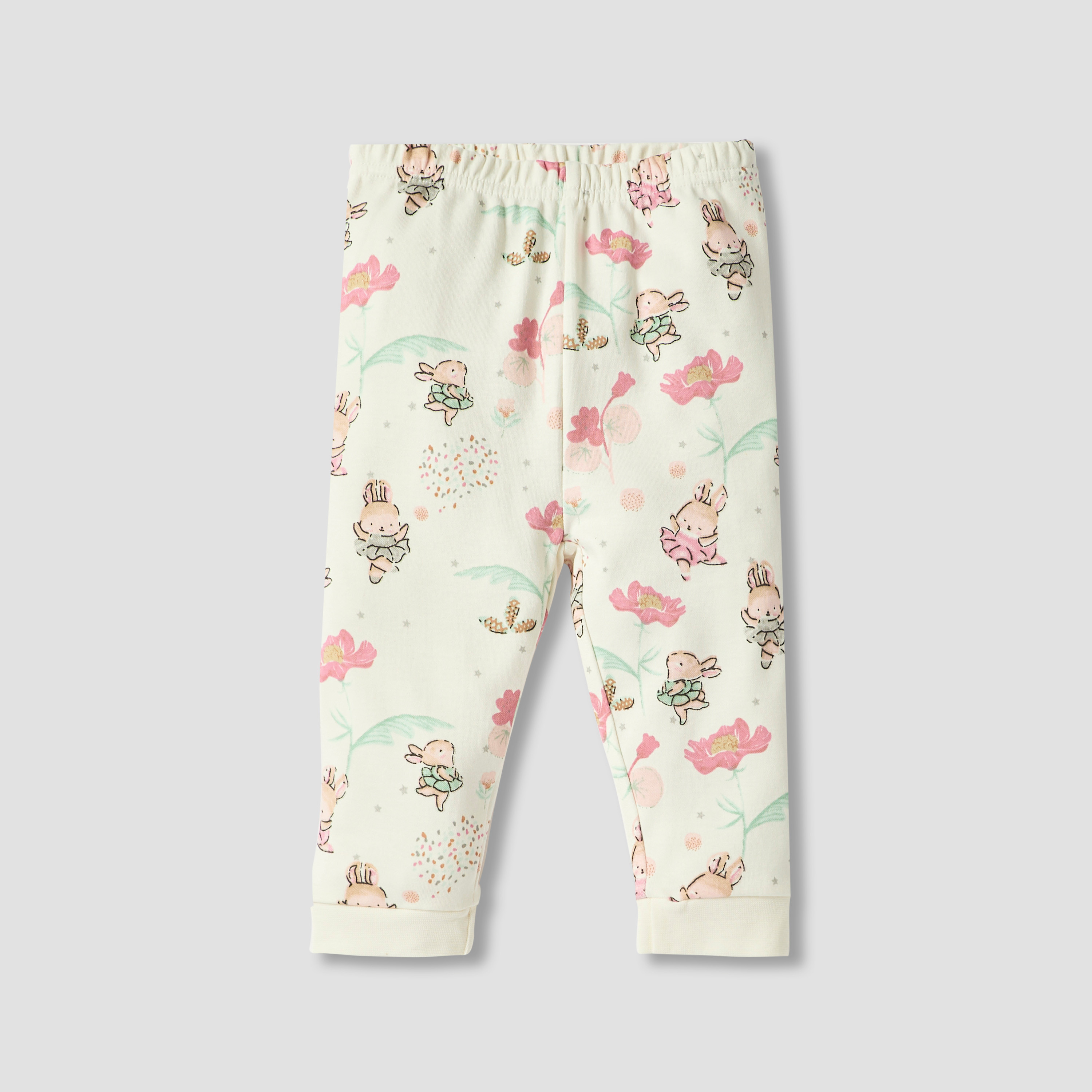 طقم بنطلون بيجاما وتيشيرت بتفاصيل أرنب من جونيورز-baby-girls-clothing-nightwear-pyjamasets-image-3