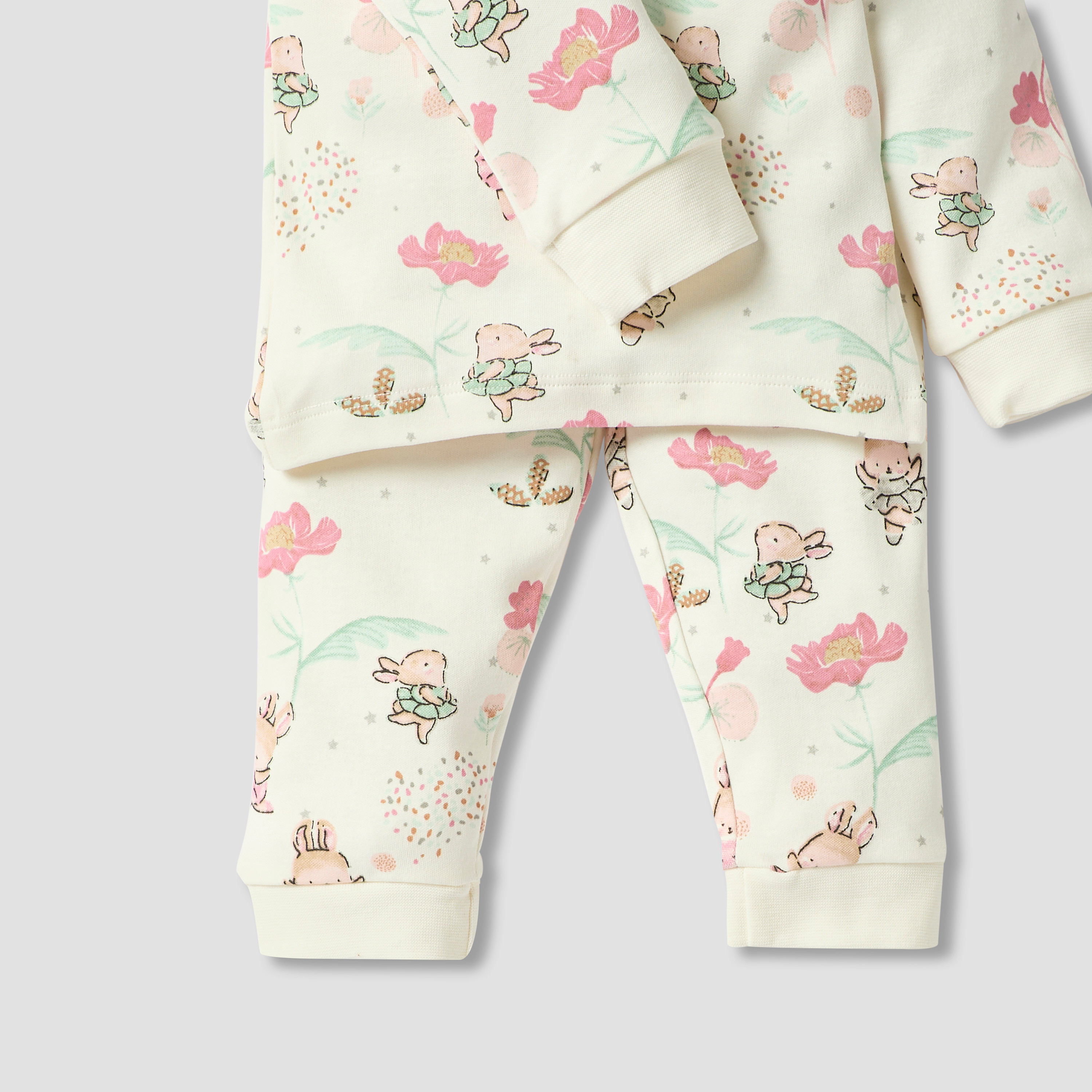 طقم بنطلون بيجاما وتيشيرت بتفاصيل أرنب من جونيورز-baby-girls-clothing-nightwear-pyjamasets-image-5