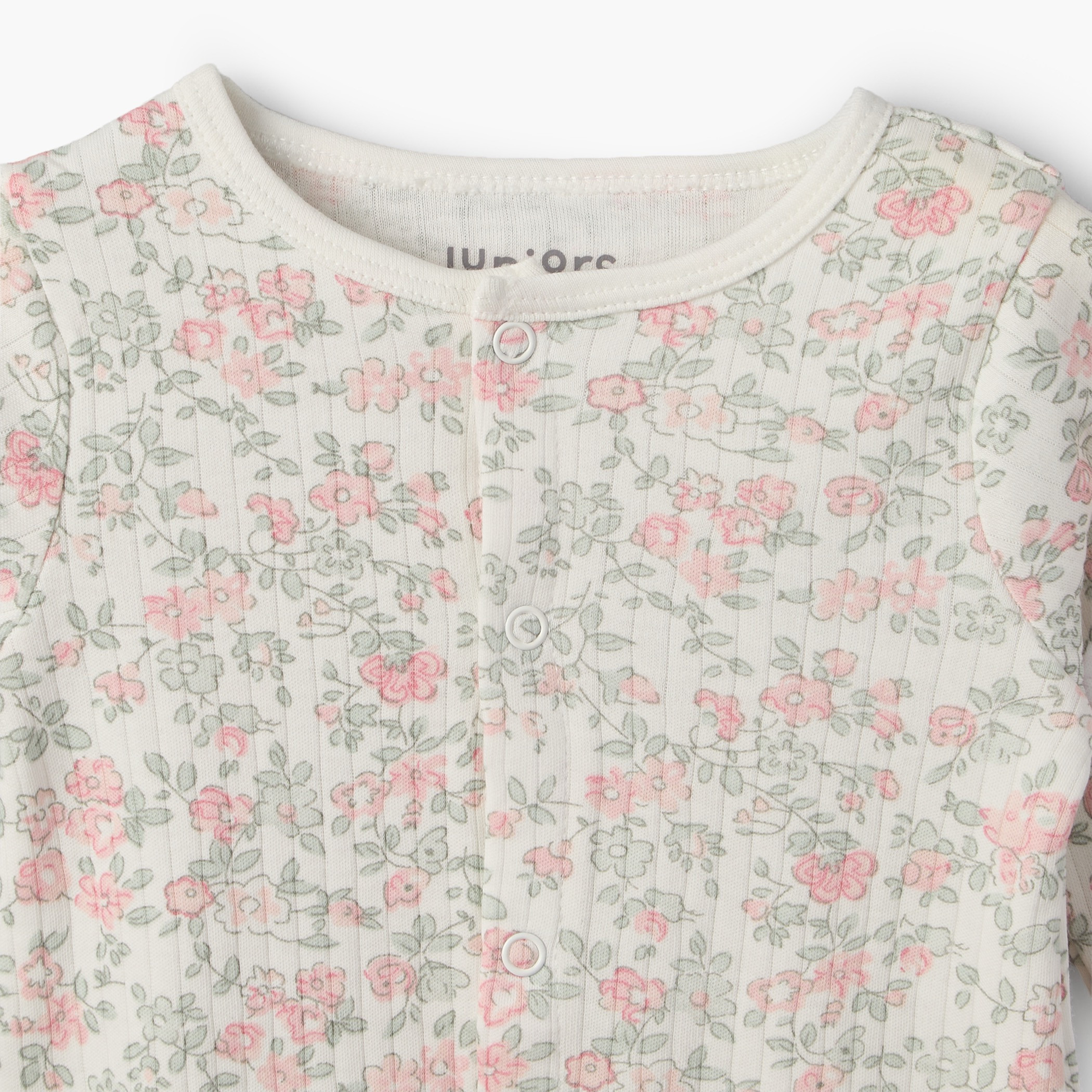 طقم من 2 - بدلة نوم قطن بياقة ضيقة وأكمام طويلة وطبعات من جونيورز-baby-girls-clothing-nightwear-sleepsuits-image-6