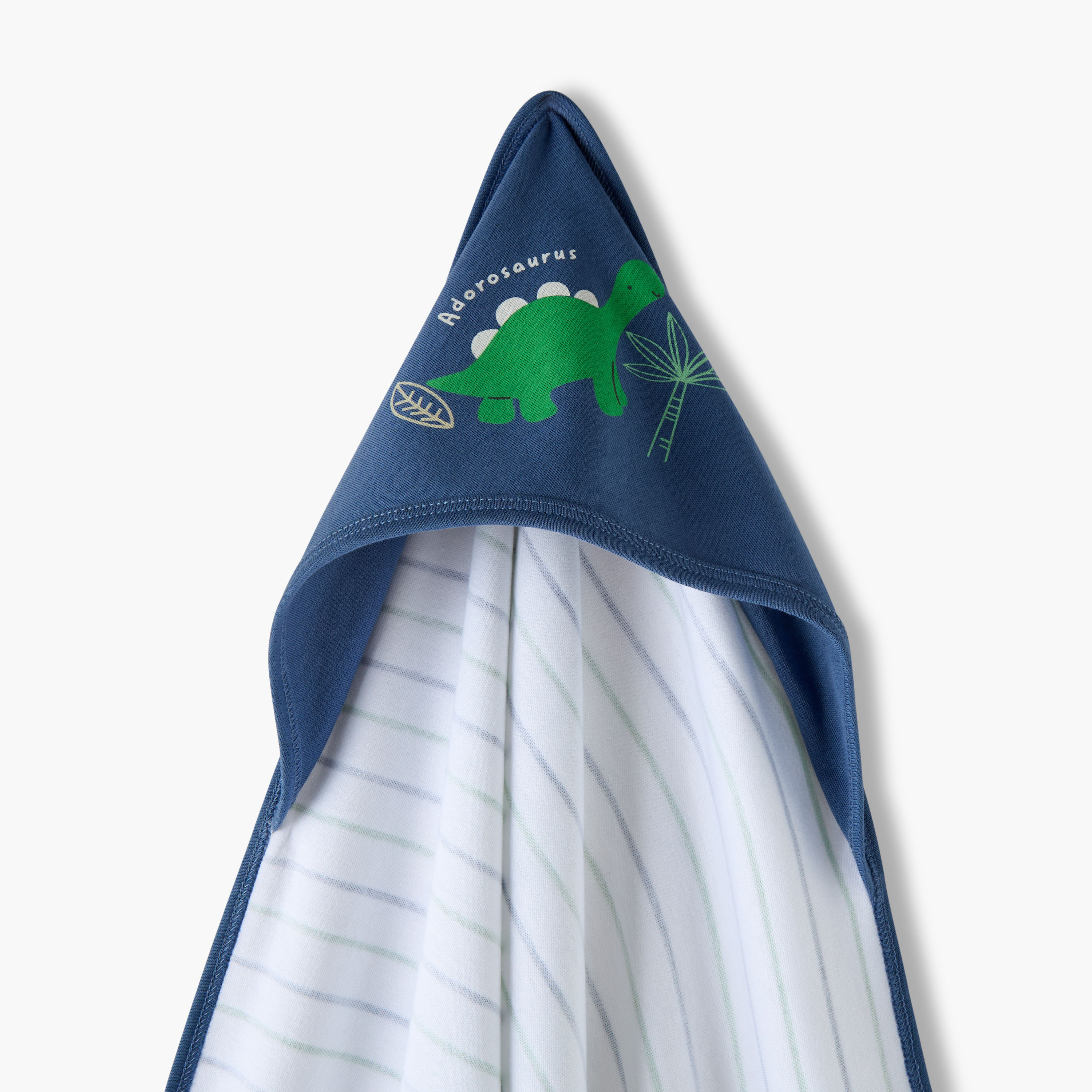 Juniors Dinosaur Print Hooded Receiving Blanket-baby-nursery-blanketsandswaddles-receivingblankets-image-2