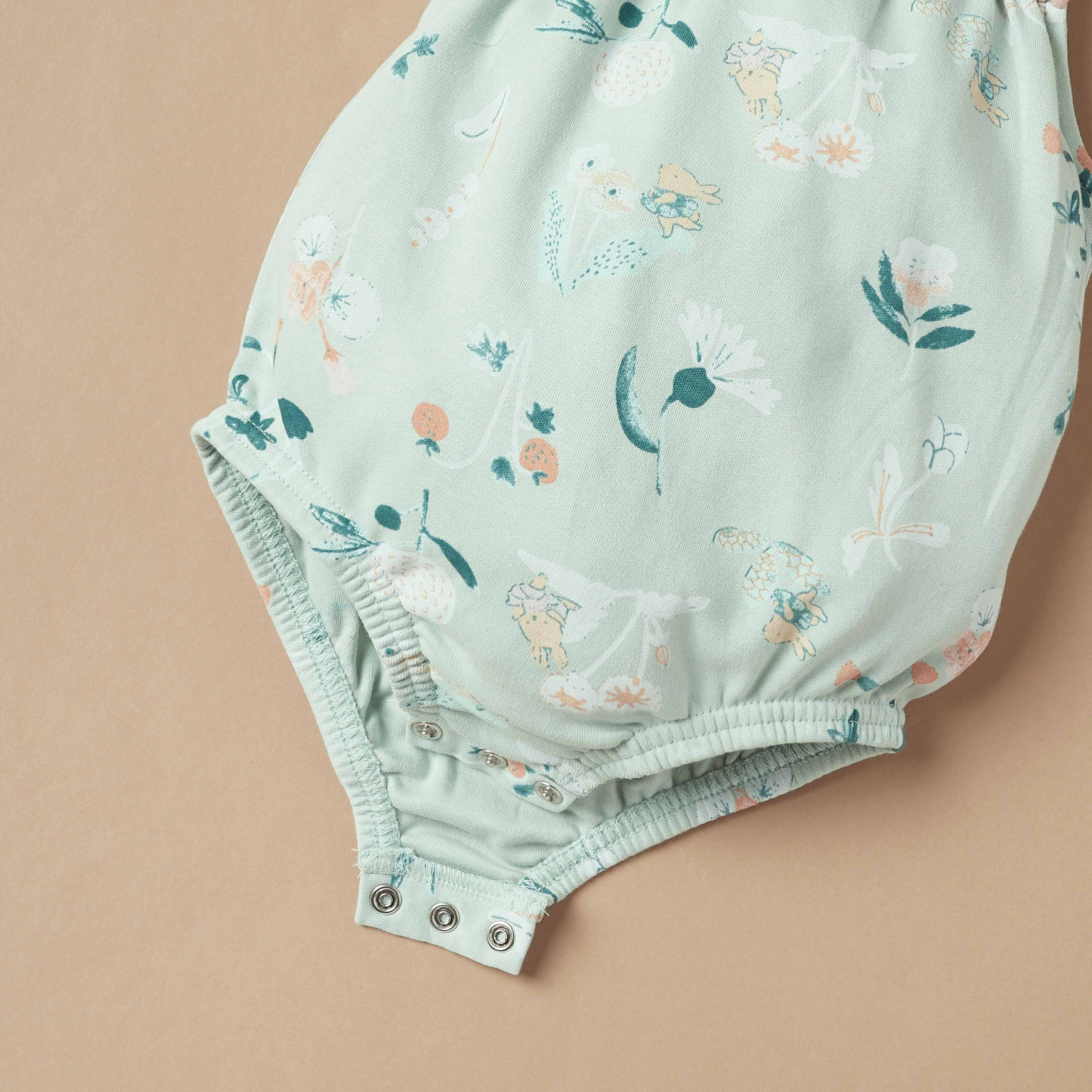 Juniors Solid Long Sleeves T-shirt and Floral Print Dungaree Set-baby-girls-clothing-nightwear-sleepsuits-image-5