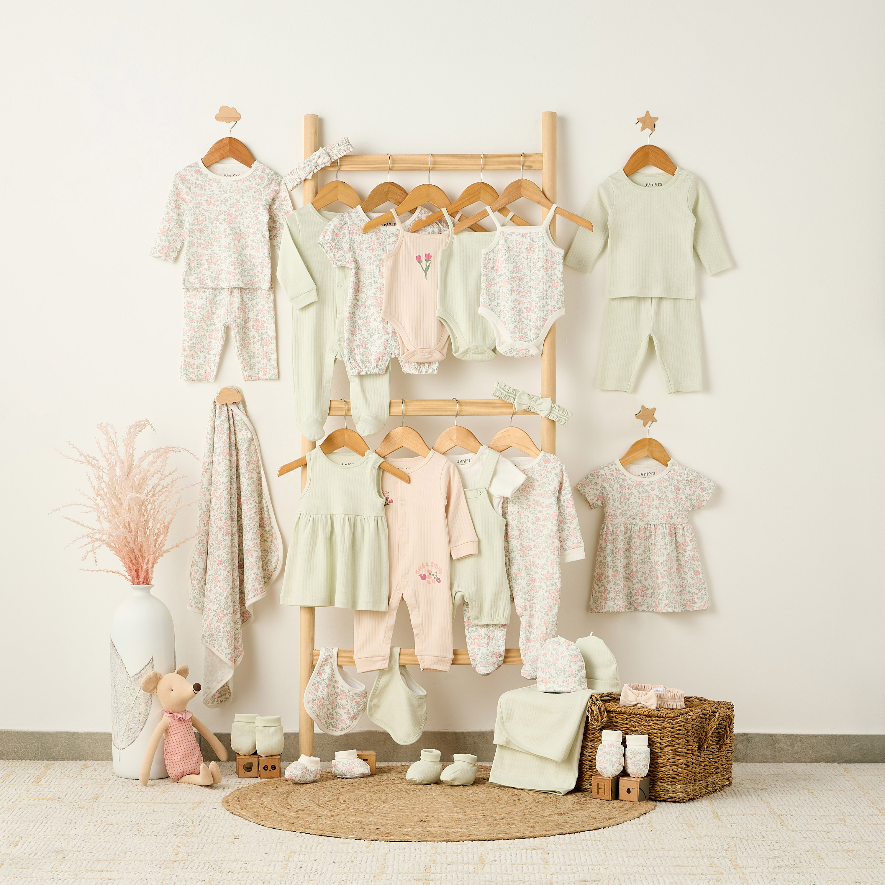 Juniors Round Neck Long Sleeves Sleepsuit with Romper-baby-girls-clothing-nightwear-sleepsuits-image-10