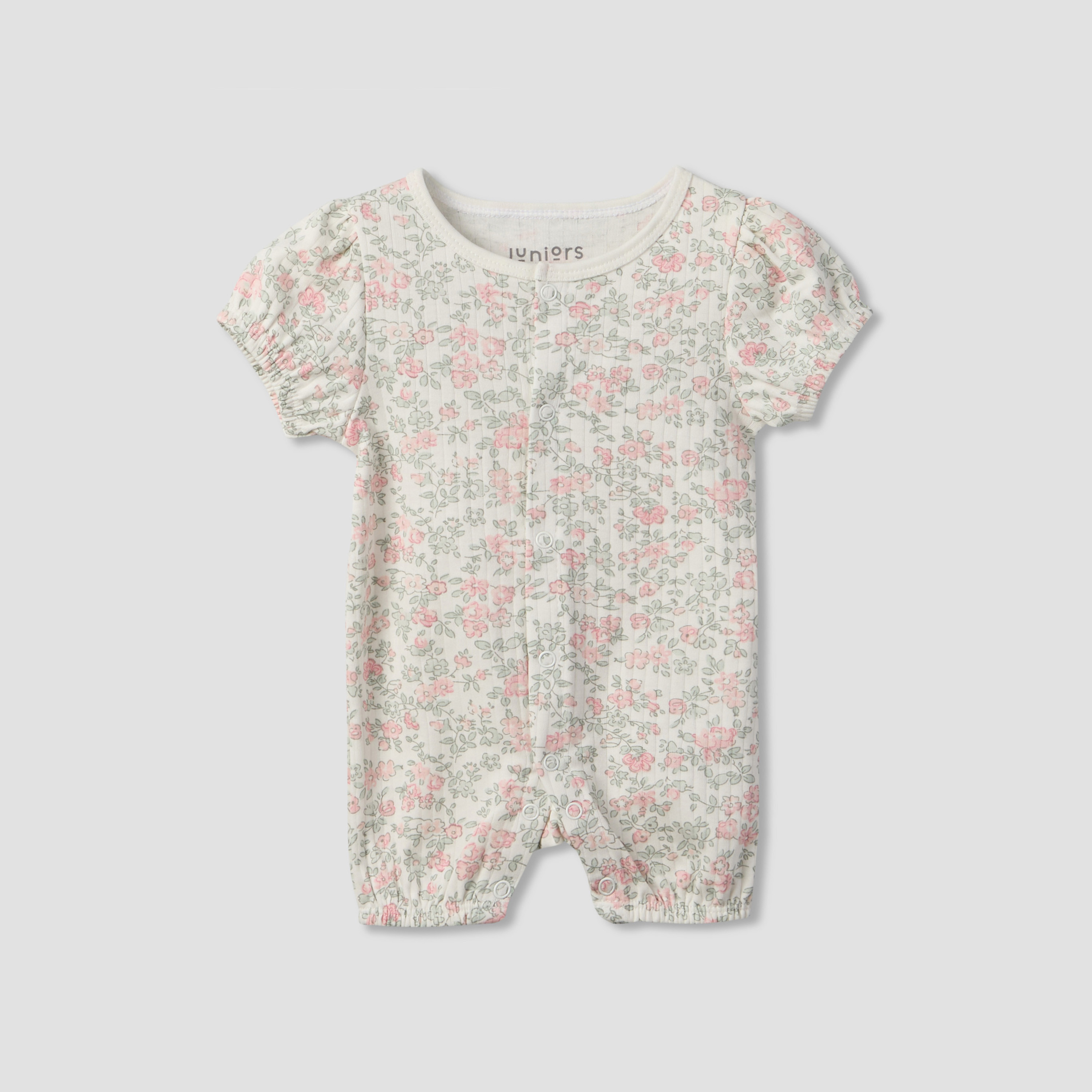 Juniors Round Neck Long Sleeves Sleepsuit with Romper-baby-girls-clothing-nightwear-sleepsuits-image-4