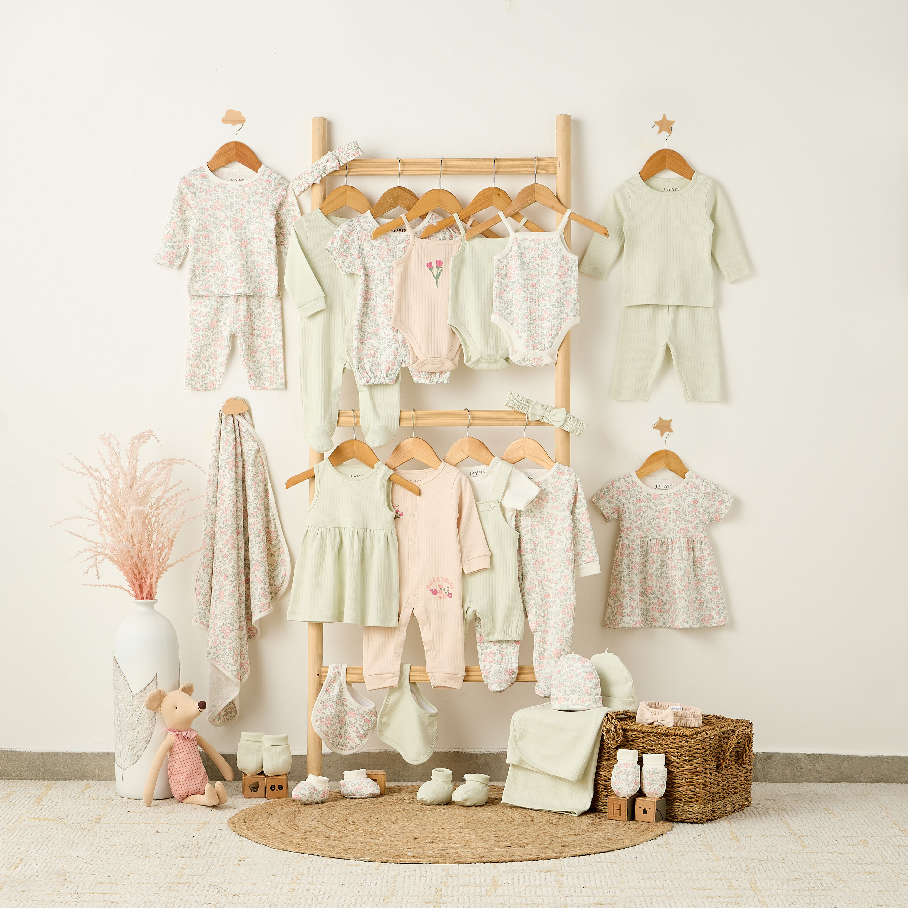 طقم من 2 - طقم بيجاما قطن بياقة مستديرة وأكمام طويلة وتصاميم متنوعة من جونيورز-baby-girls-clothing-nightwear-pyjamasets-image-10
