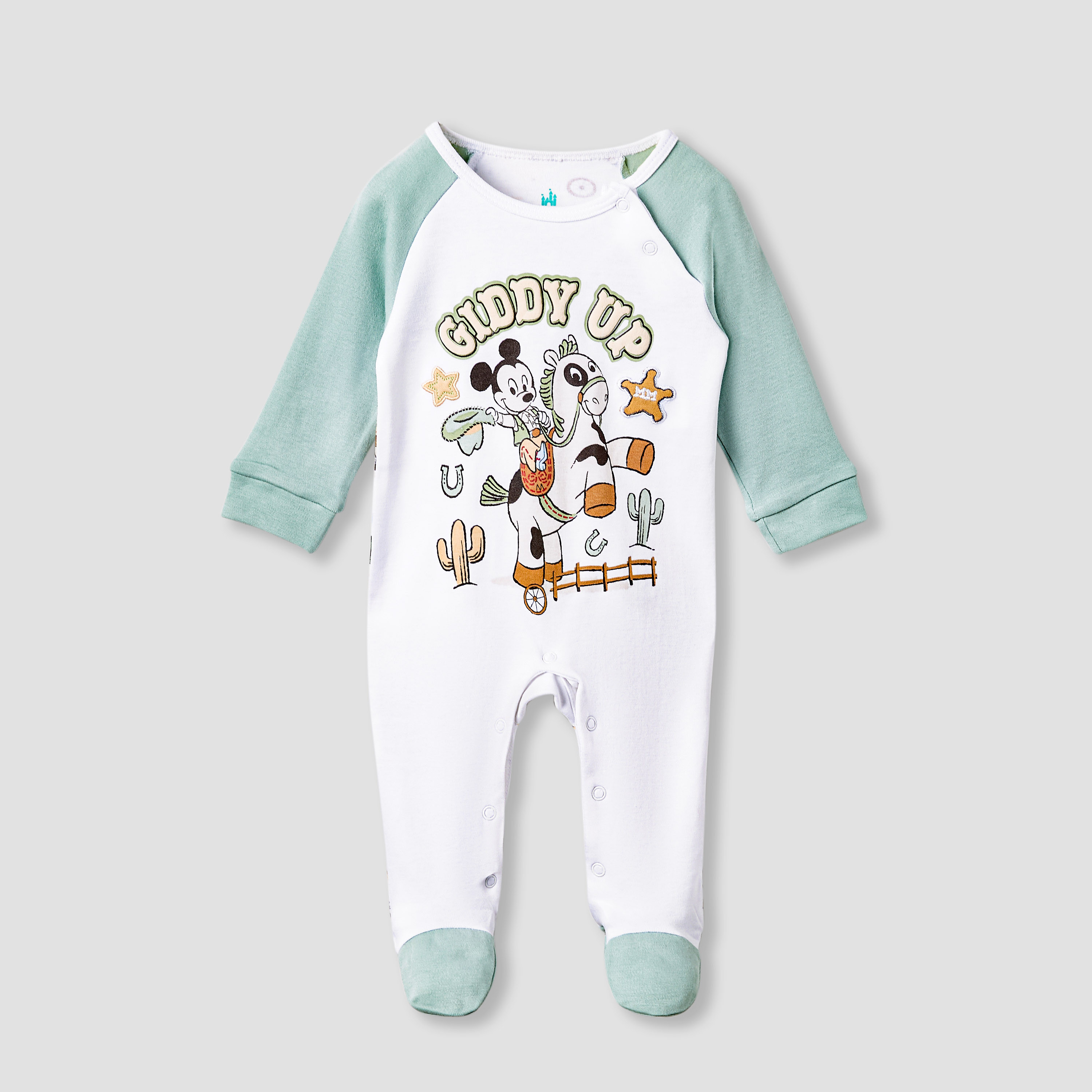 بدلة نوم بأكمام طويلة وأزرار إغلاق وطبعات ميكي ماوس من ديزني-baby-boys-clothing-nightwear-sleepsuits-image-1