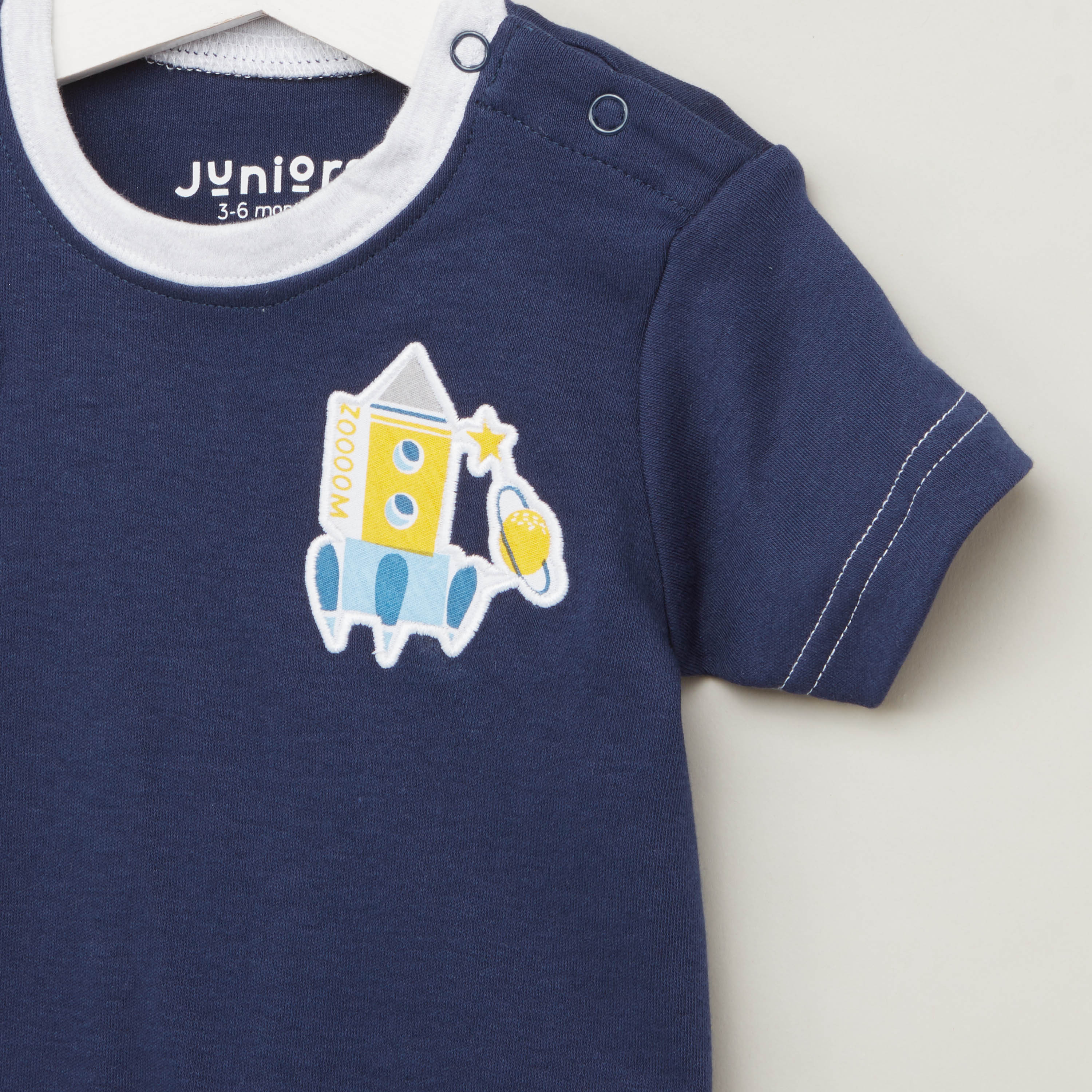 Juniors Round Neck Rompers with Short Sleeves - Set of 3-baby-boys-clothing-multipacks-image-3