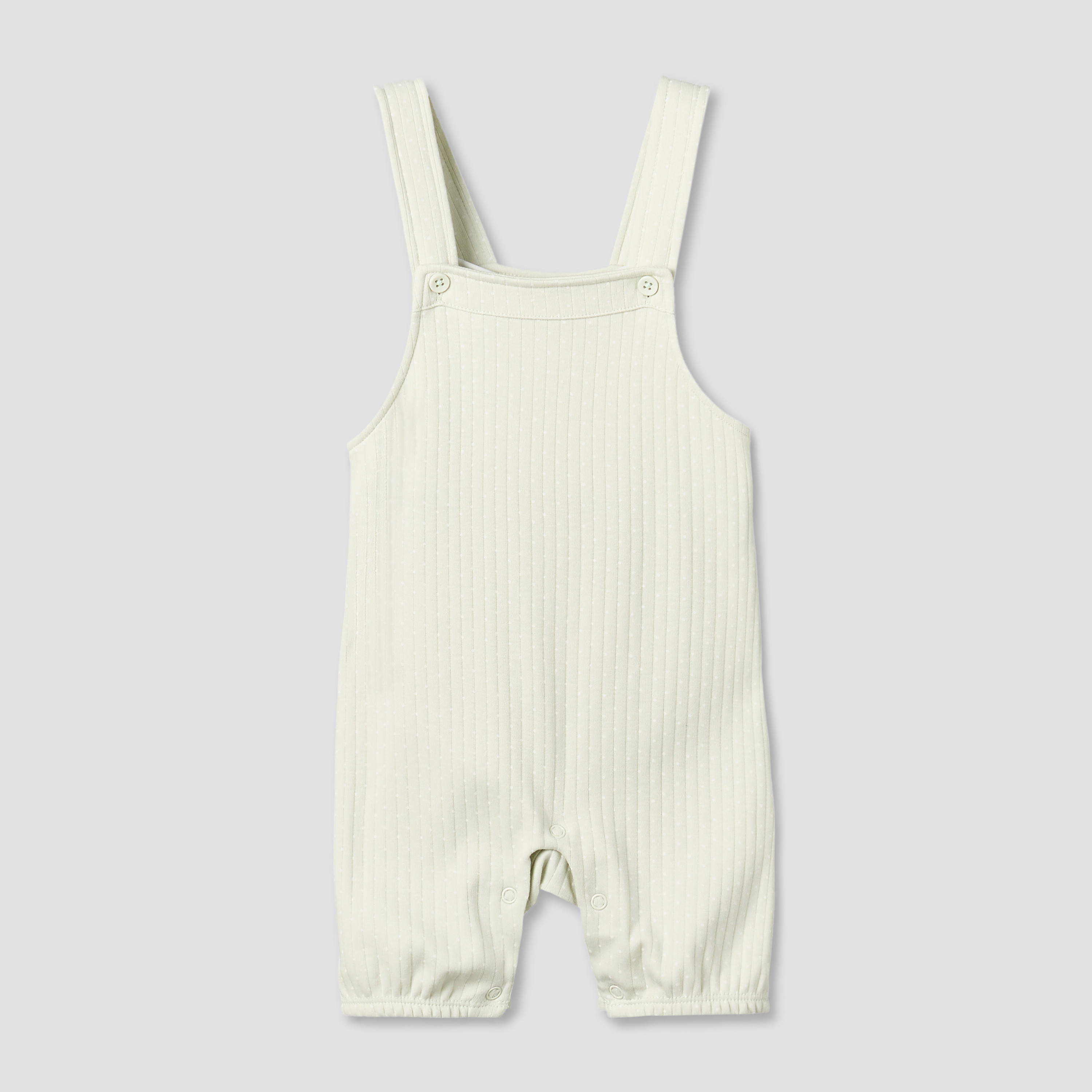 Juniors Round Neck Short Sleeves T-shirt and Dungaree Set with Ribbed Design-baby-girls-clothing-setsandcoords-image-4