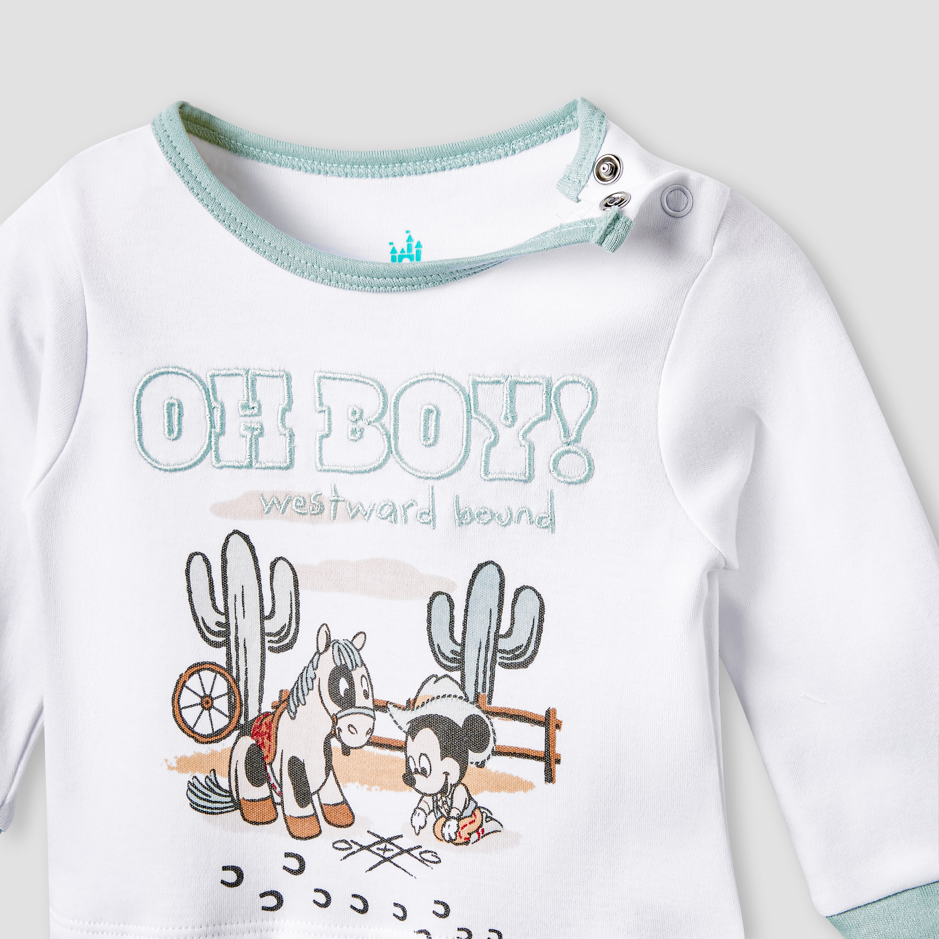Disney Mickey Mouse Print Sleepsuit-baby-boys-clothing-nightwear-sleepsuits-image-3