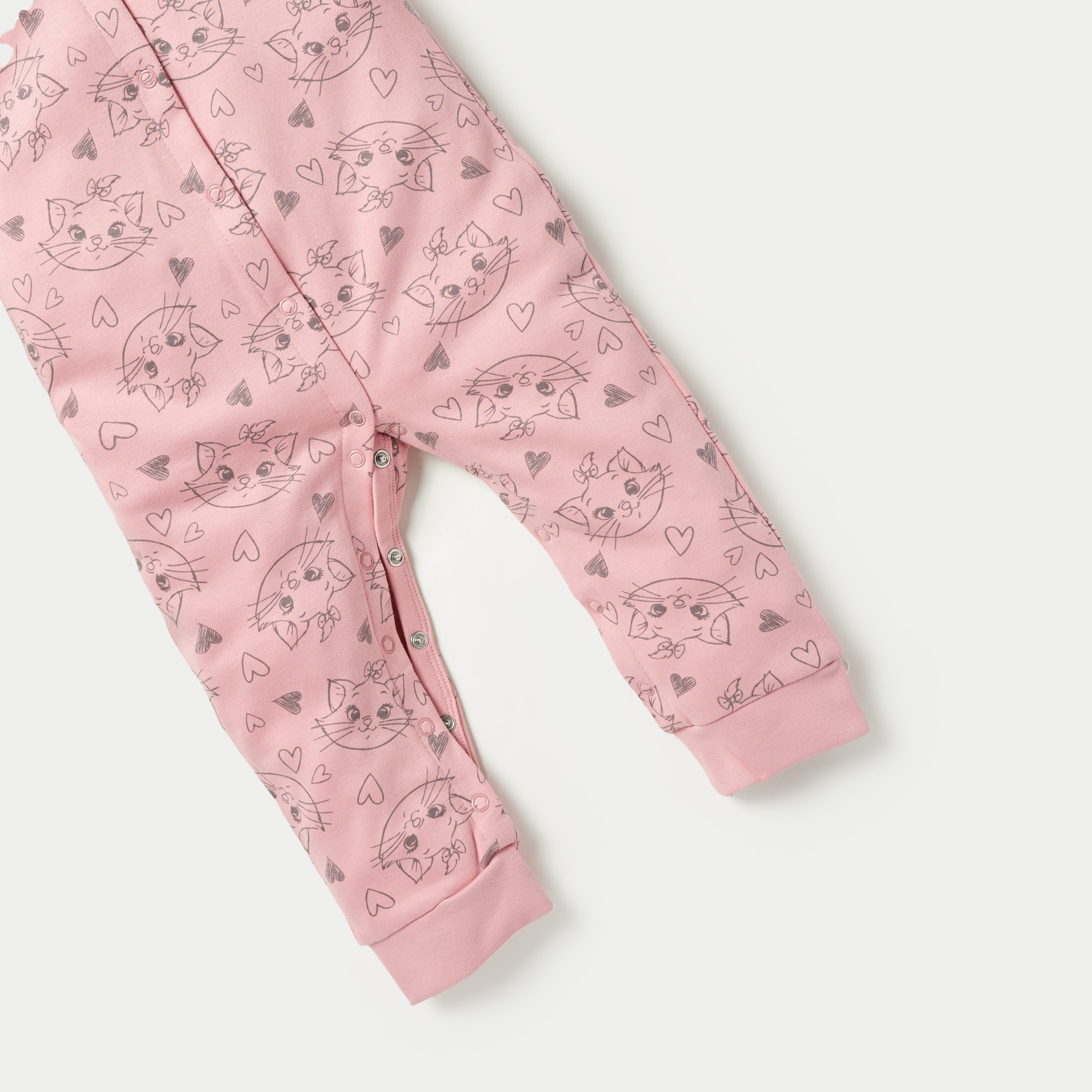 Disney All-Over Marie Print Sleepsuit with Hood-baby-girls-clothing-nightwear-sleepsuits-image-3