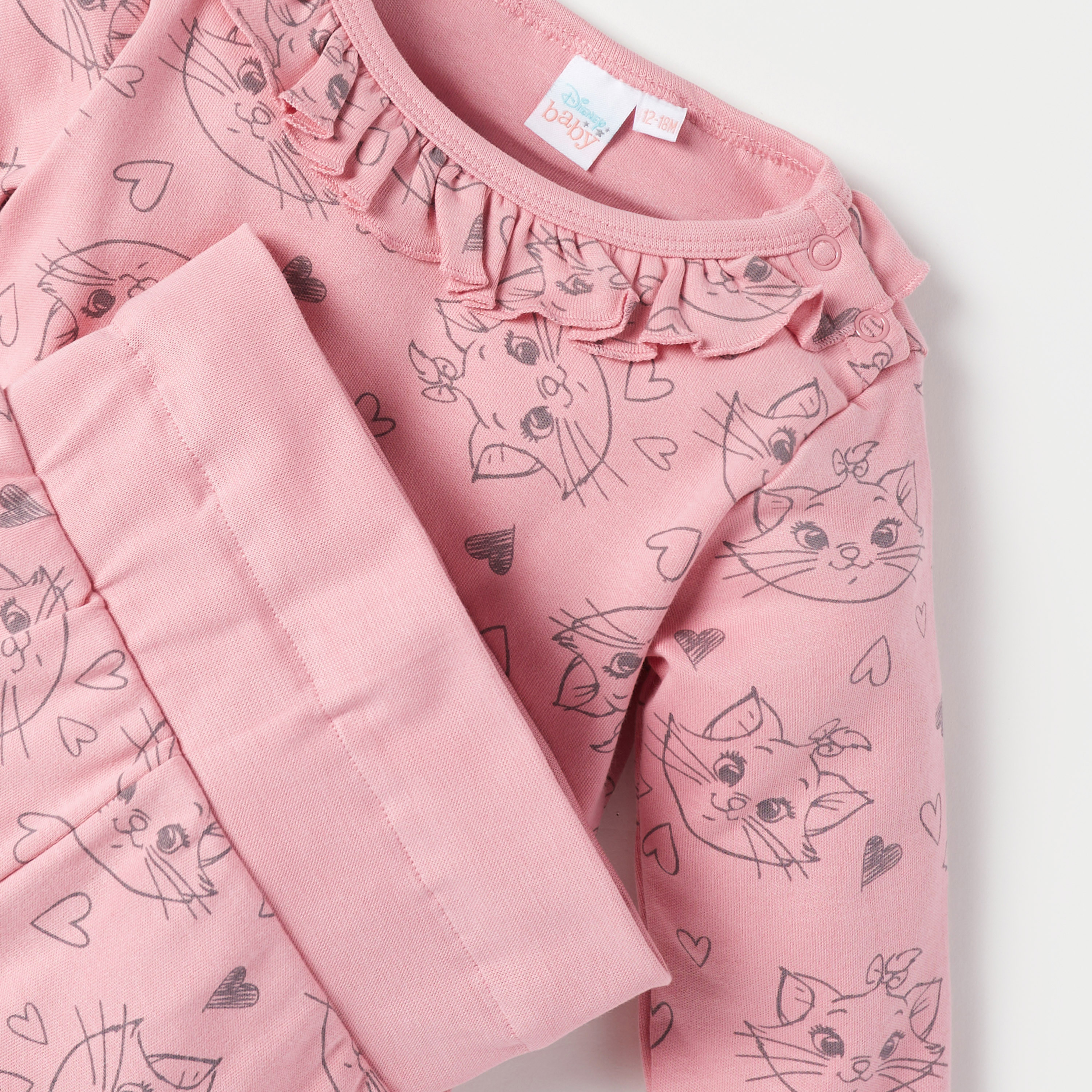 Disney All-Over Marie Print Bodysuit and Pyjama Set-baby-boys-clothing-nightwear-pyjamasets-image-2