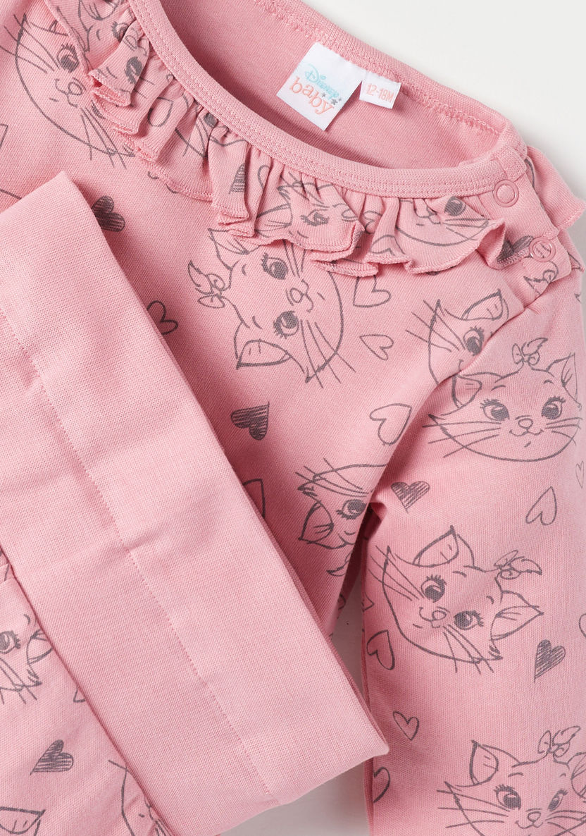 Disney All-Over Marie Print Bodysuit and Pyjama Set-Pyjama Sets-image-1