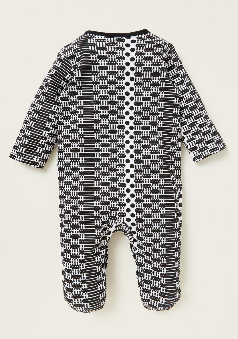 Juniors Printed Closed Feet Sleepsuit with Long Sleeves-Sleepsuits-image-3