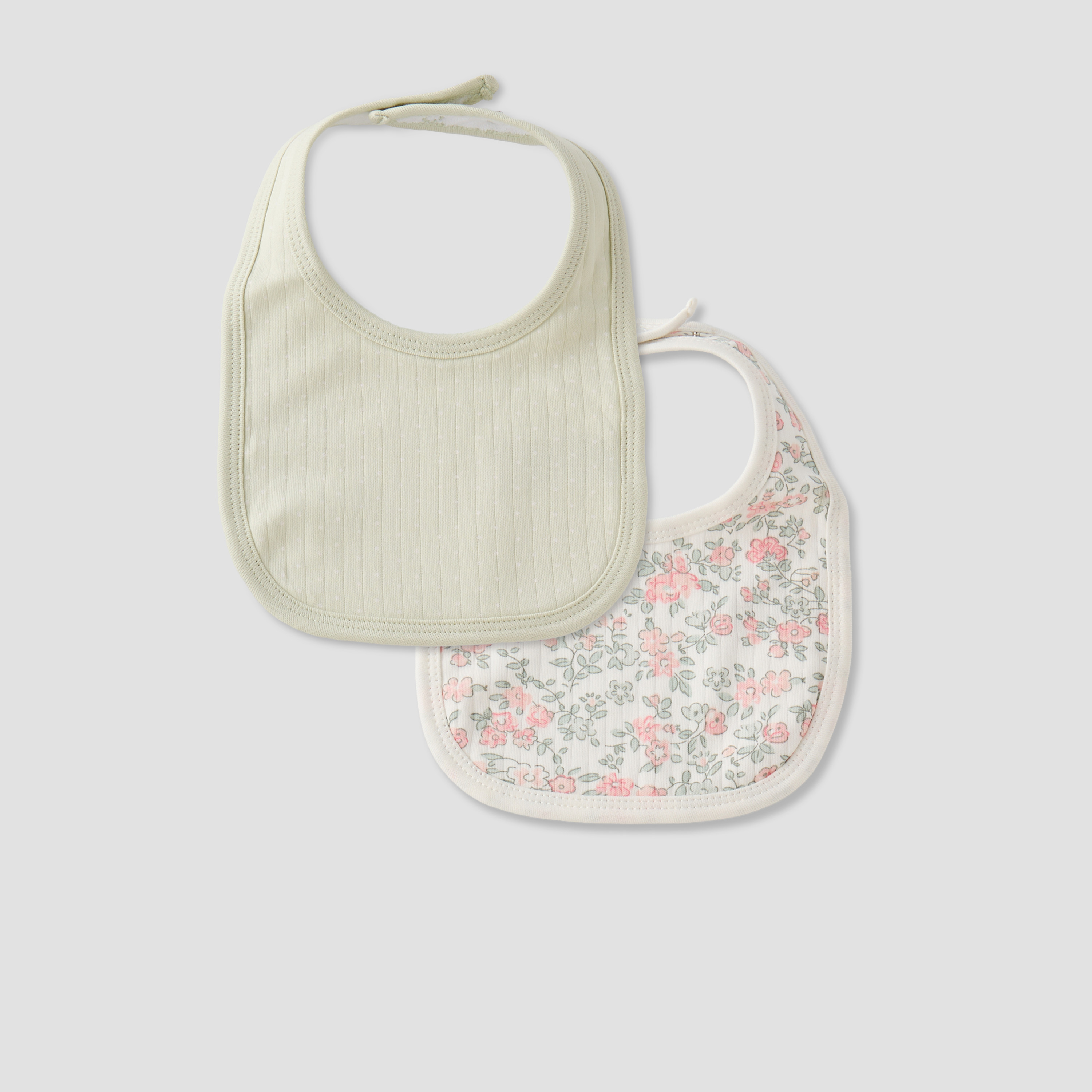 Pack of 2 Juniors Baby Bib with Snap Button Closure-baby-feeding-bibs-image-1