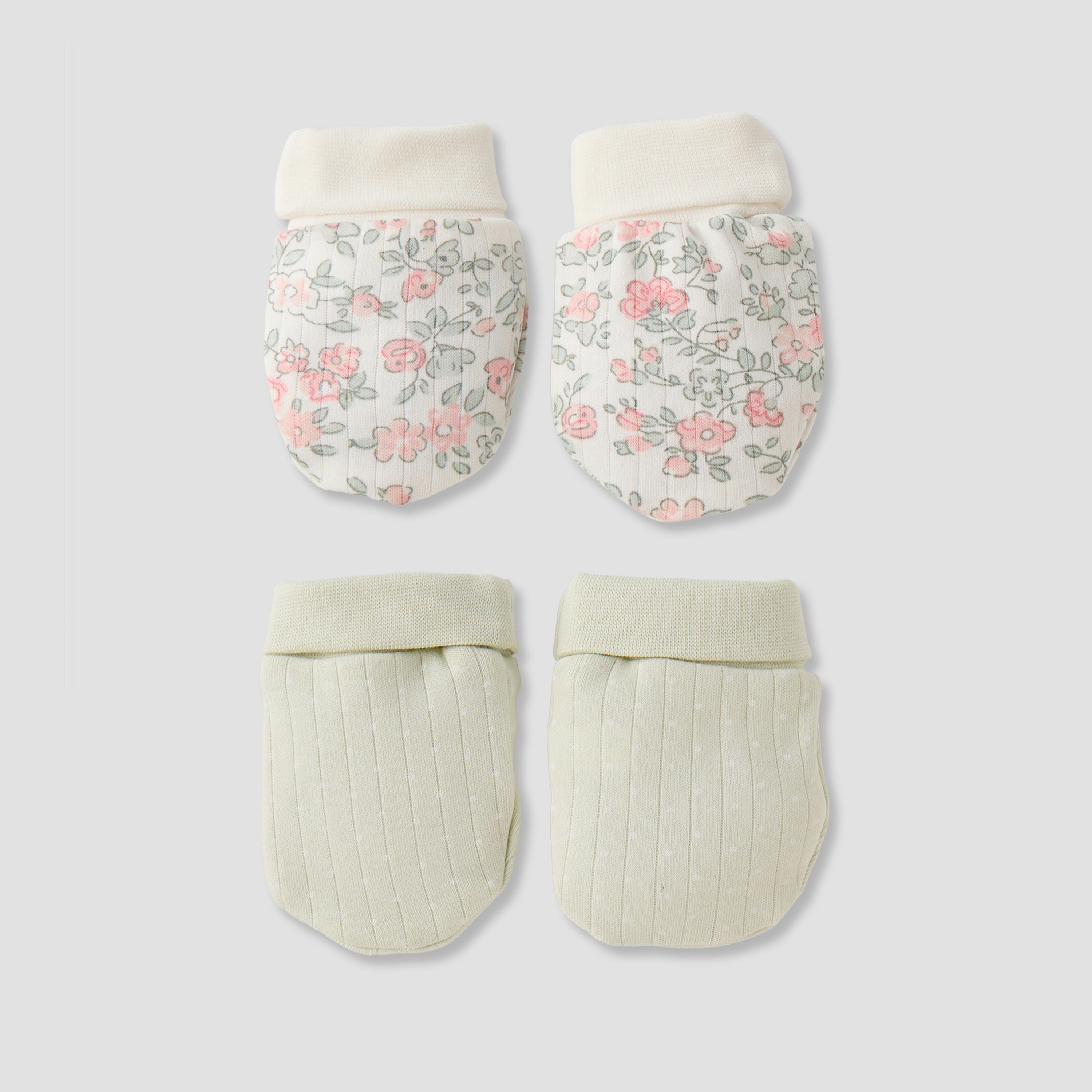 Pack of 2 Juniors Mittens with Rolled Cuff, 0-36 months-baby-girls-accessories-mittens-image-1