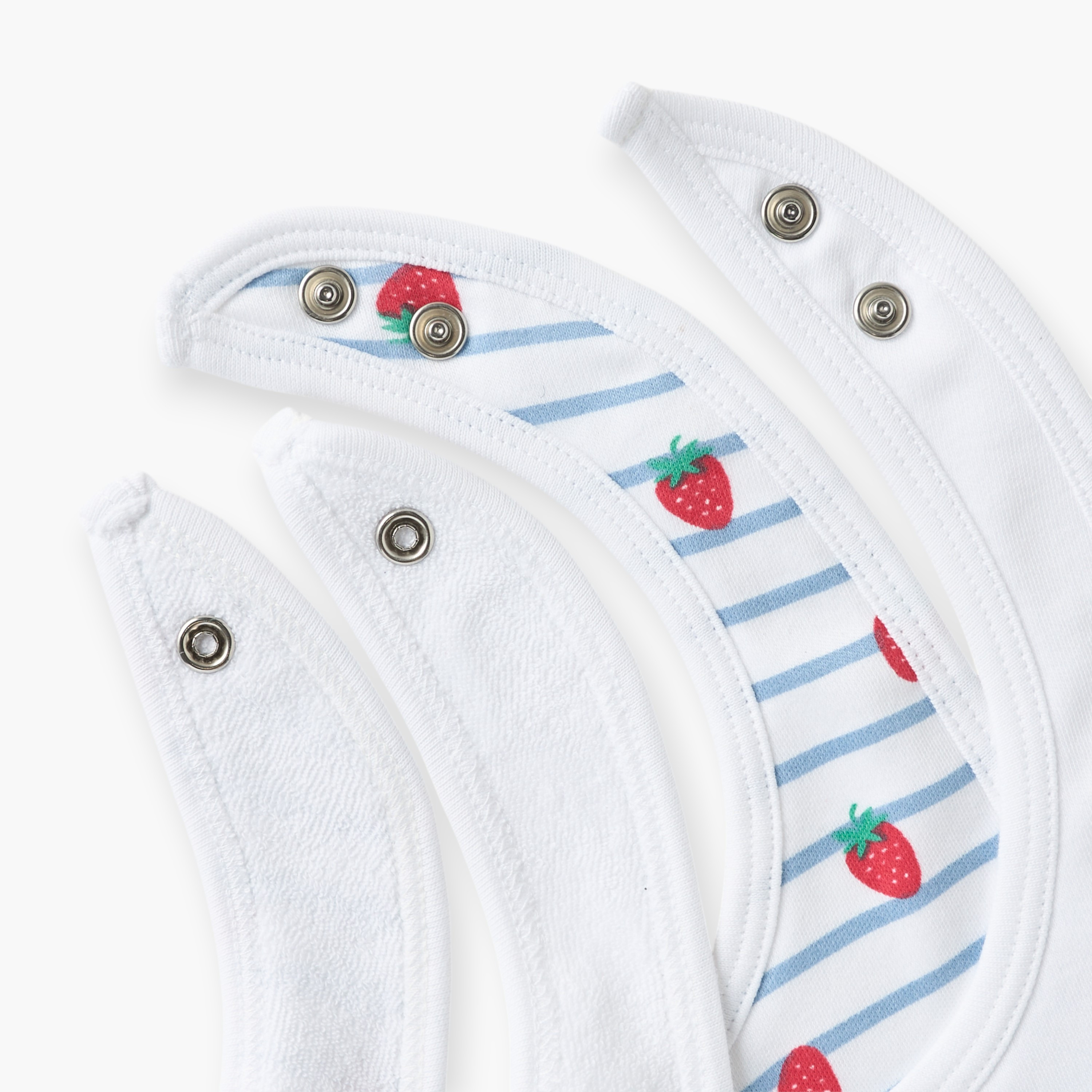 Juniors Fruit Print Muslin Bib with Button Closure - Set of 2-baby-feeding-bibs-image-5