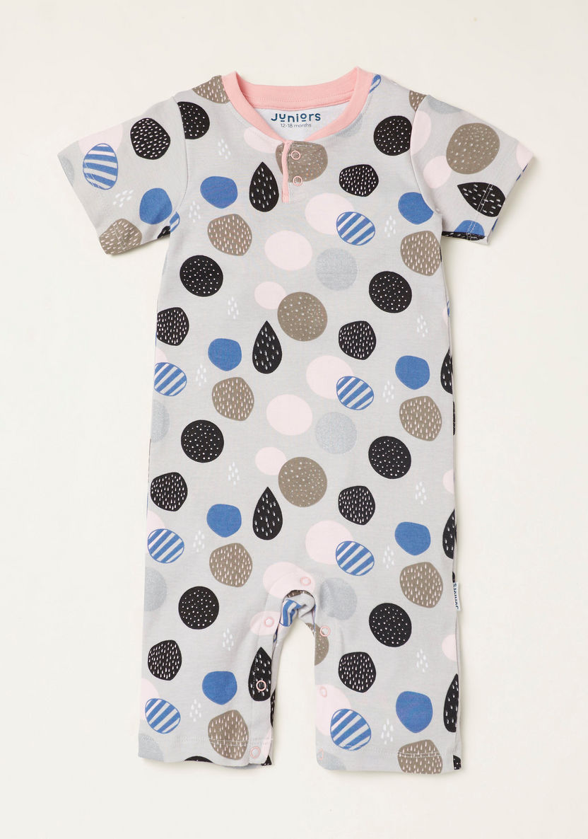 Juniors Printed Romper with Short Sleeves - Set of 3-Rompers%2C Dungarees and Jumpsuits-image-2