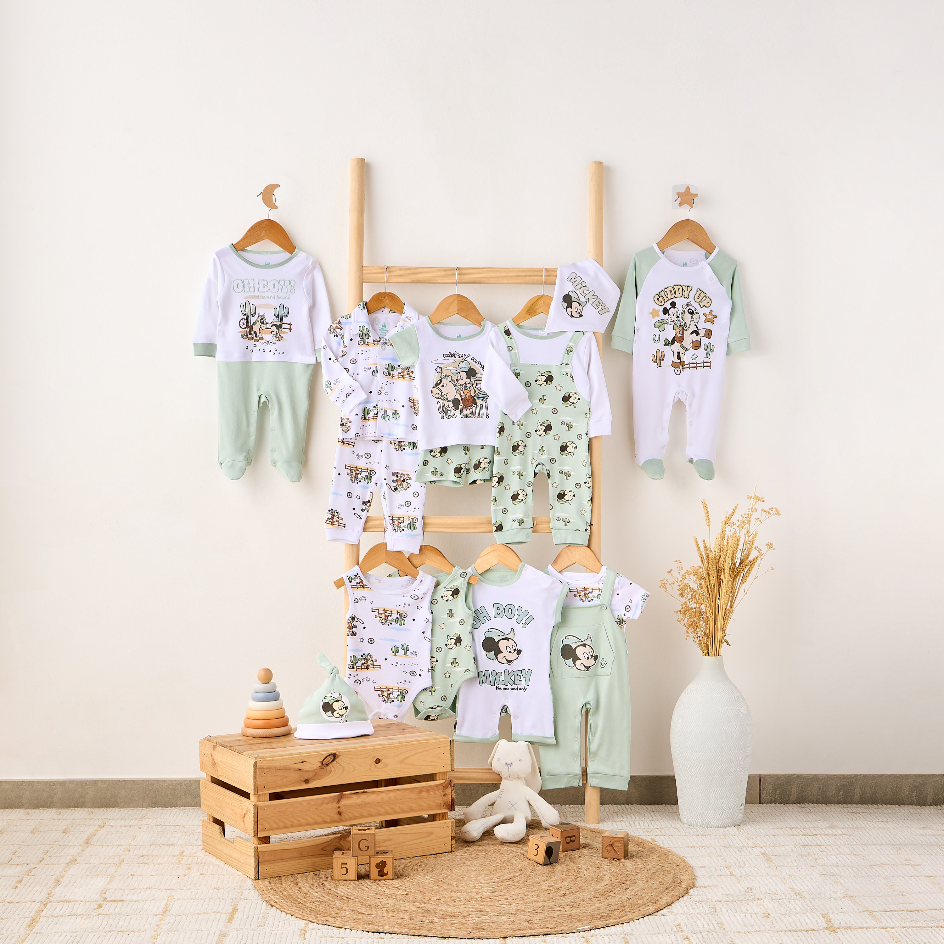 Disney Mickey Mouse Print T-shirt and Shorts Set-baby-boys-clothing-nightwear-pyjamasets-image-7